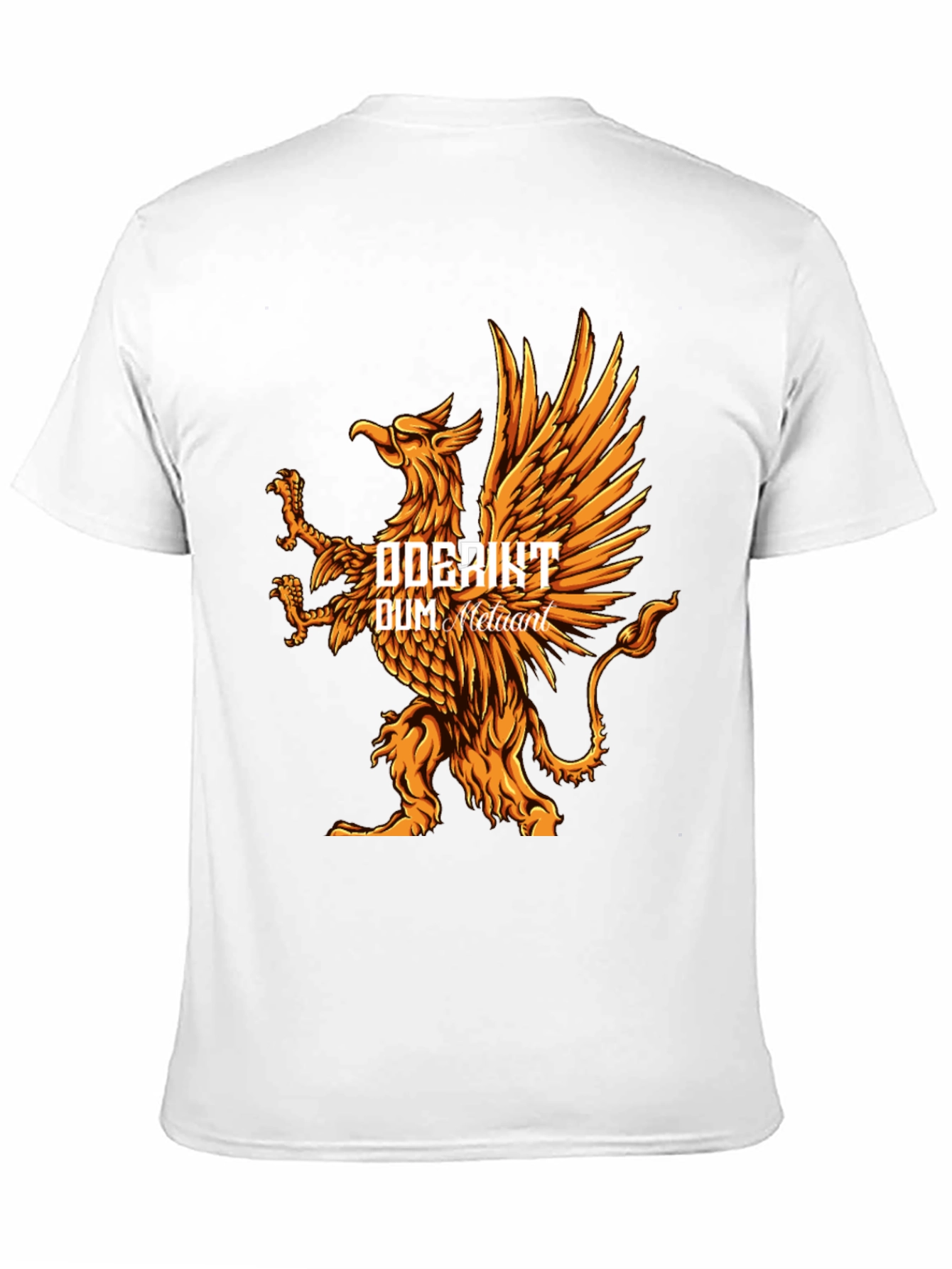 Black Griffin T-Shirt - "DOGEIKT DUM Metrant" Unique Graphic Tee view 11