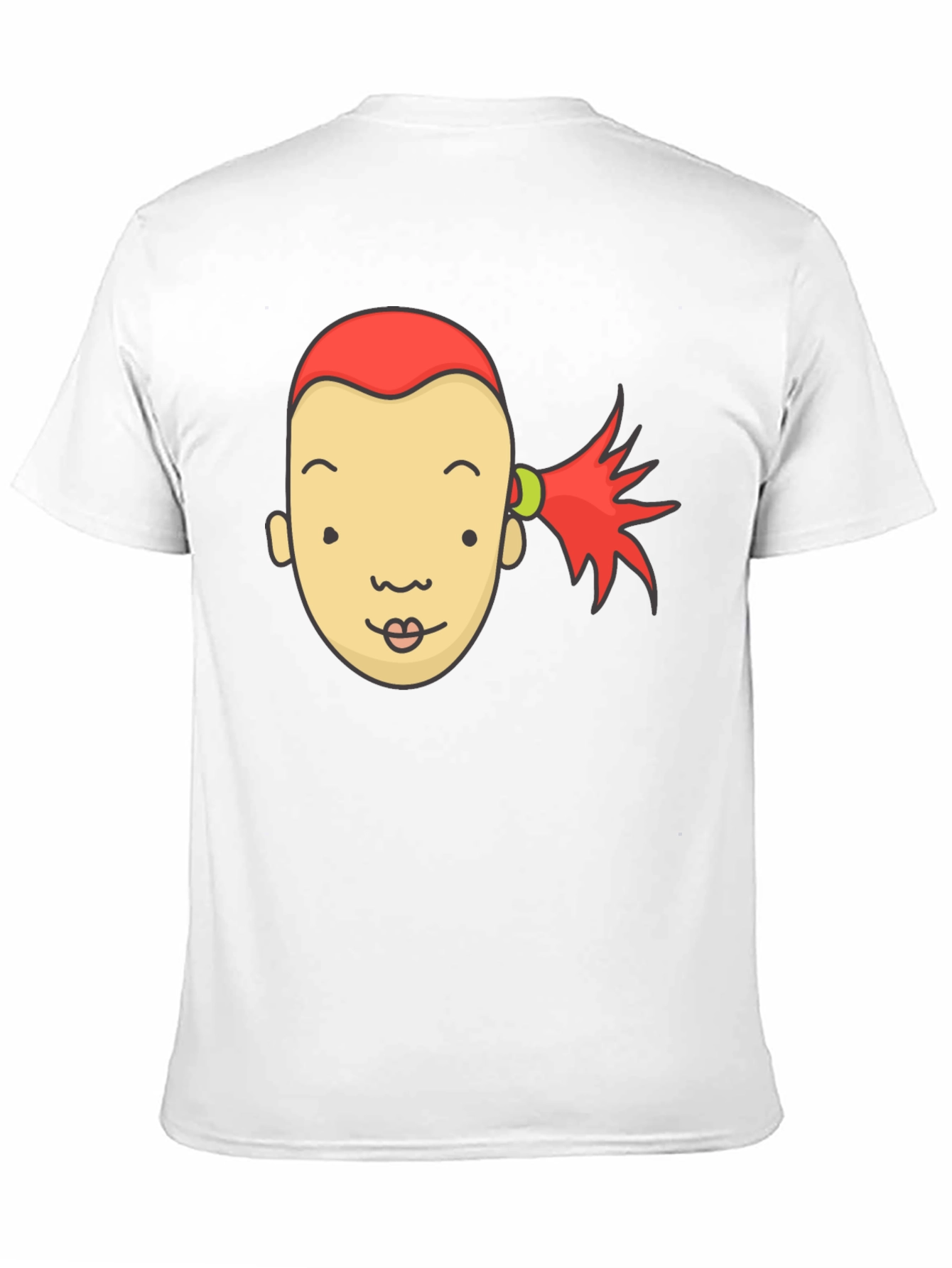 Black Cartoon Face Graphic Tee - Black Unisex T-Shirt view 11