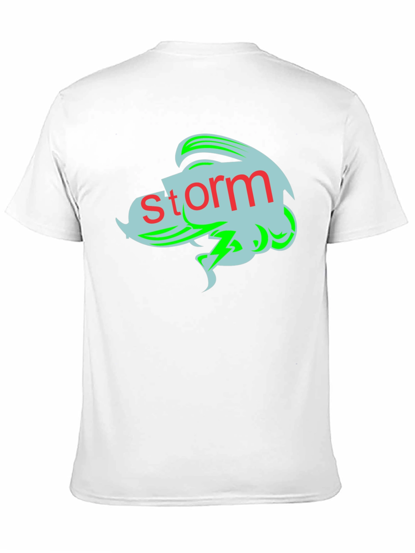 Black Storm Graphic Tee - Black Cotton T-Shirt view 11