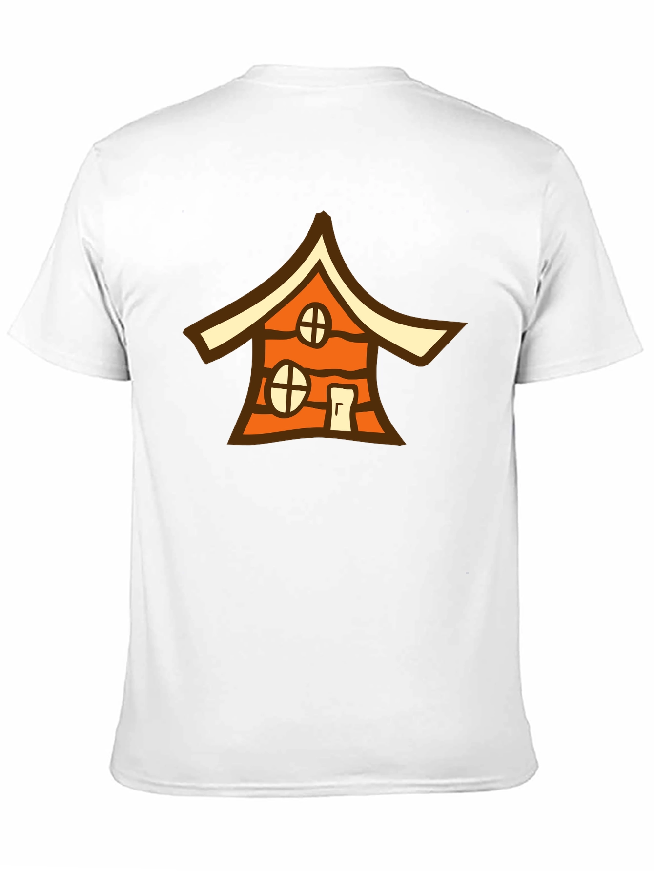 Black Cartoon House Graphic Black T-Shirt view 11