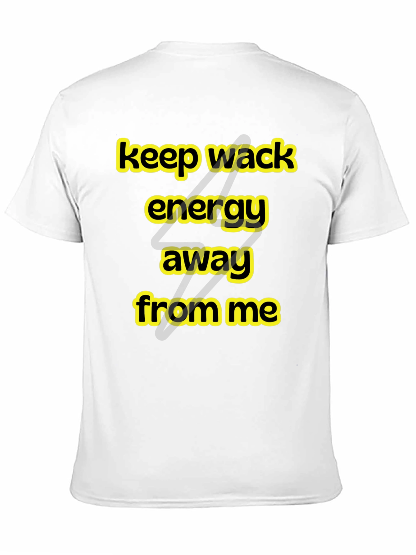 Black Keep Wack Energy Away Black Graphic Tee view 11
