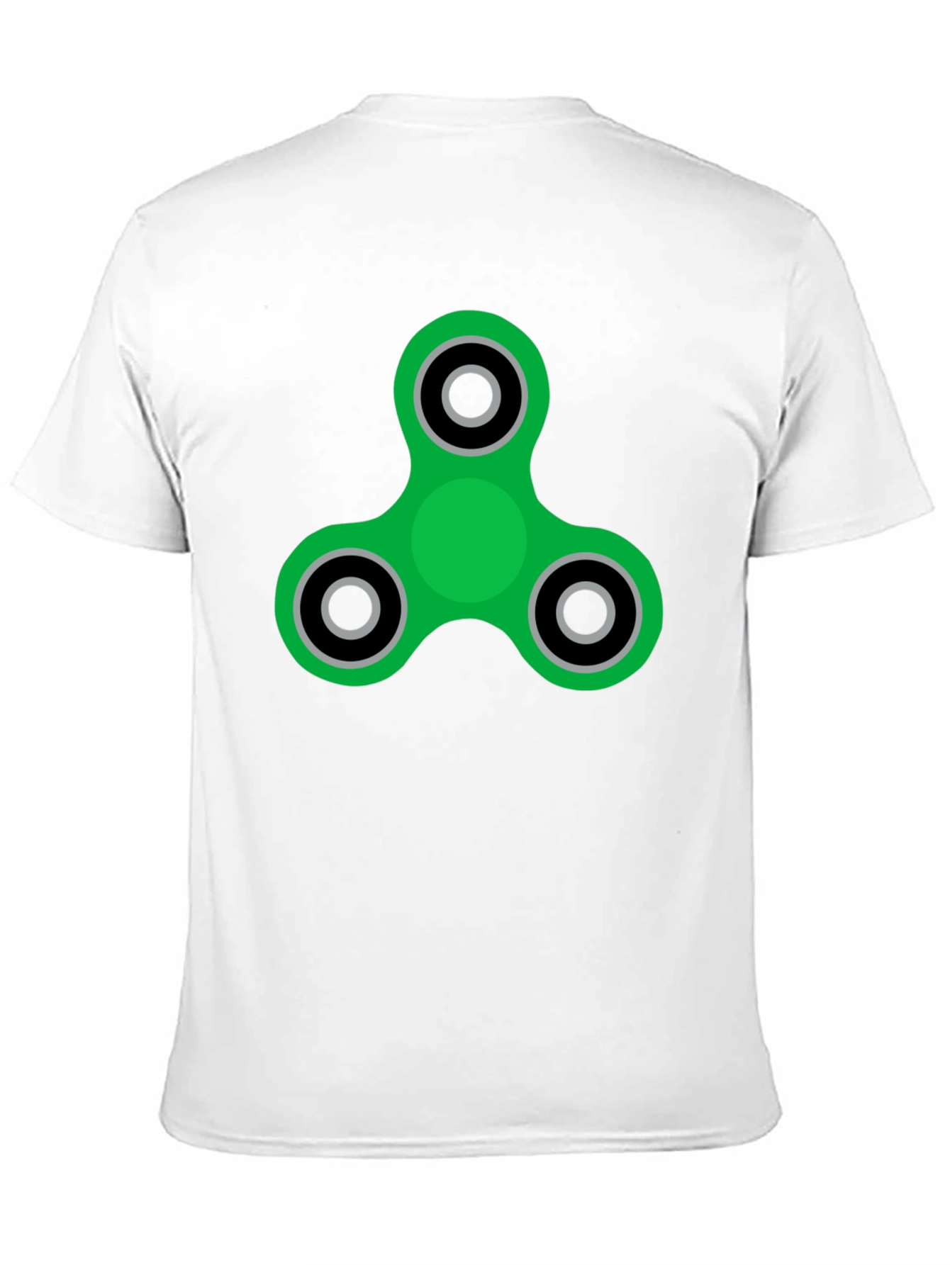 Black Fidget Spinner Graphic Tee - Black Cotton Blend view 11