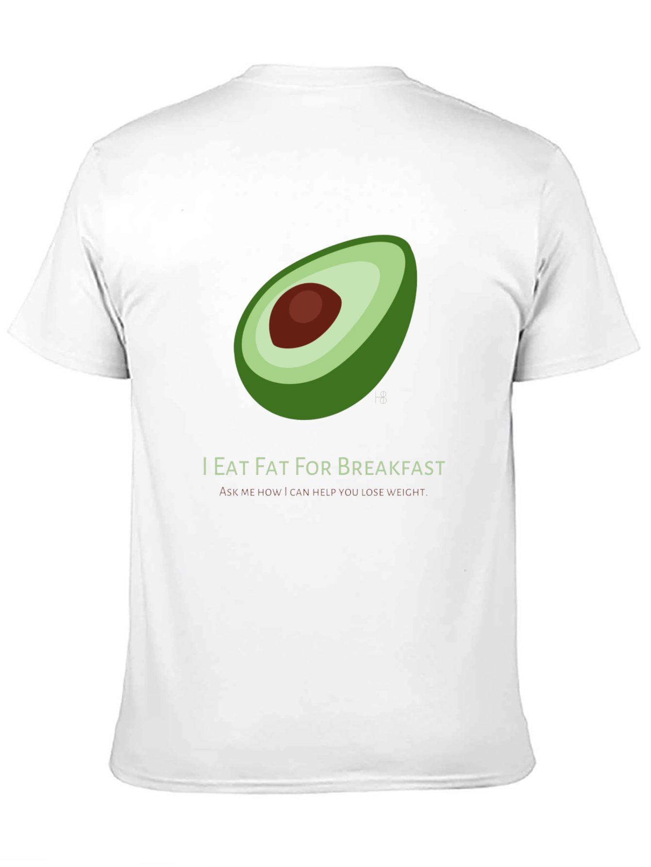 Black I Eat Fat for Breakfast T-Shirt - Avocado Graphic view 11