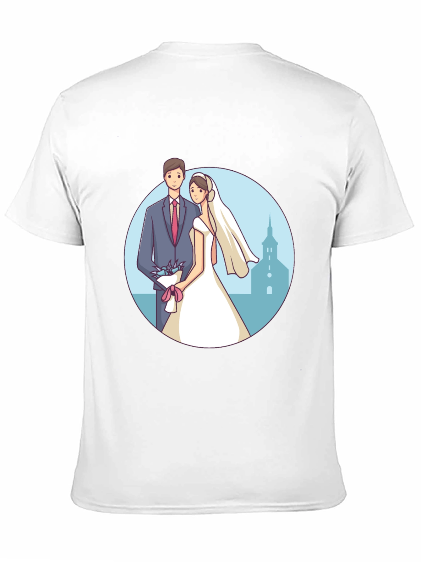 Wedding Couple Graphic Tee - Romantic Black T-Shirt - 11