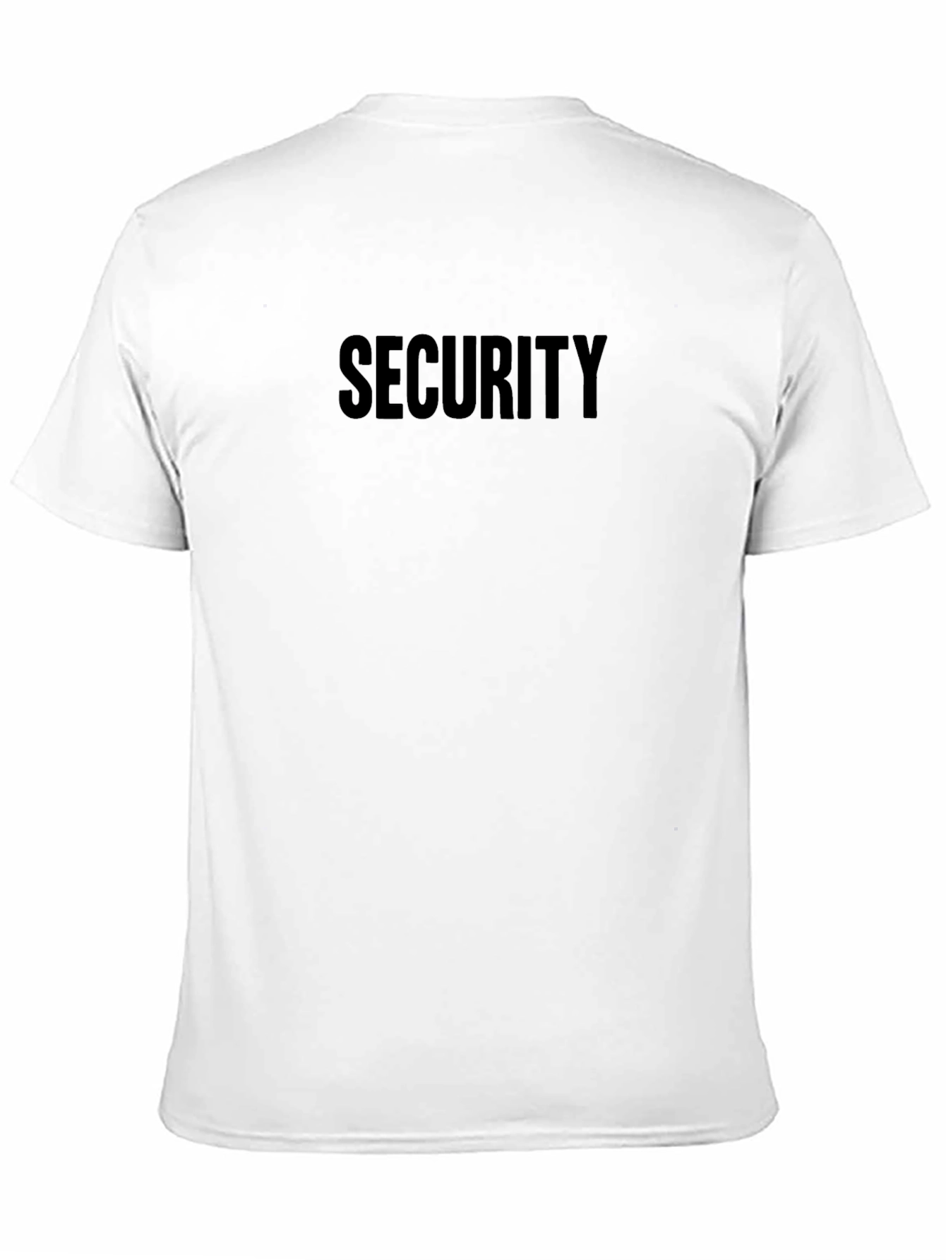 Black Security T-Shirt - Black Cotton Crew Neck Tee view 11