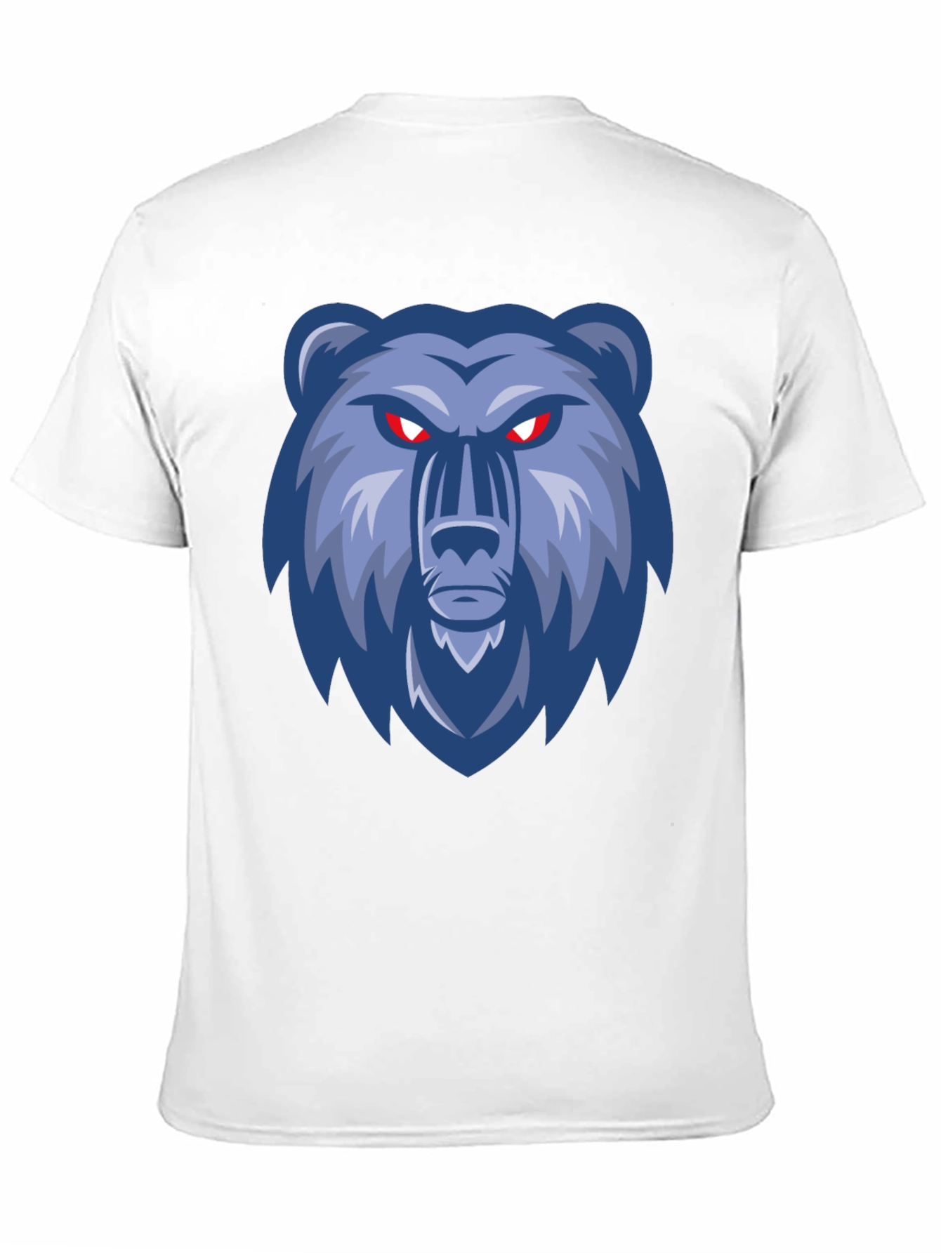 Black Men's Black T-Shirt with Bear Graphic view 11