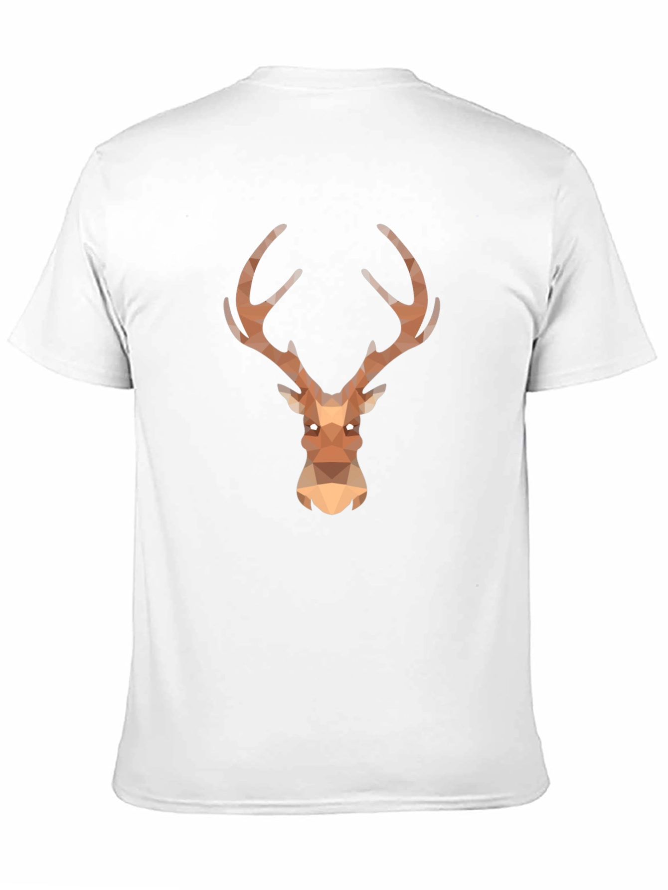 Black Geometric Deer Head Black T-Shirt view 11