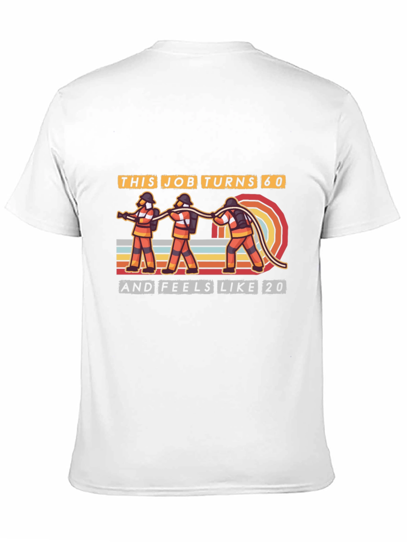 Black Firefighter 'This Job Turns 60' Graphic T-Shirt view 11