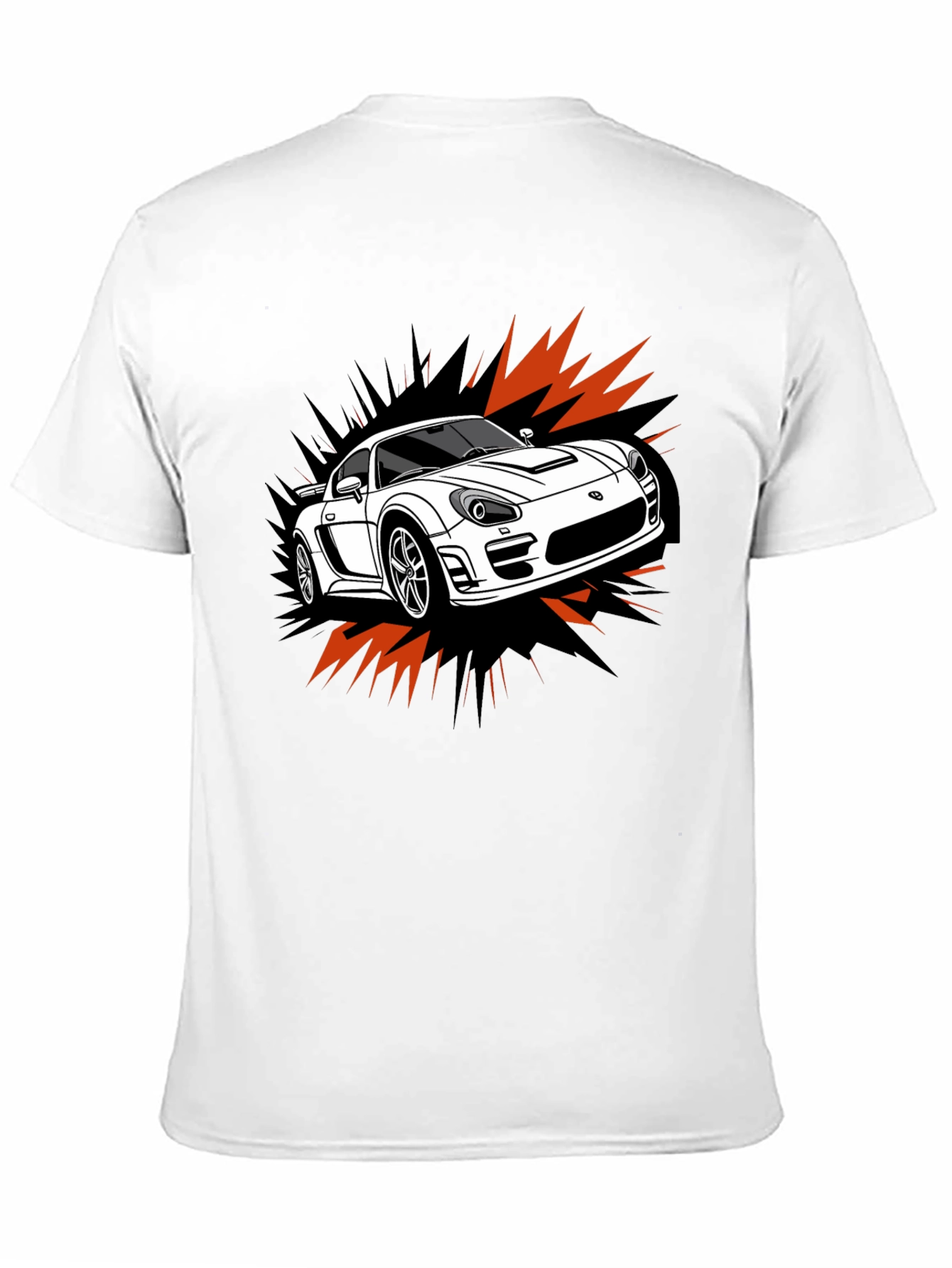 Black Cool Car Graphic T-Shirt view 11
