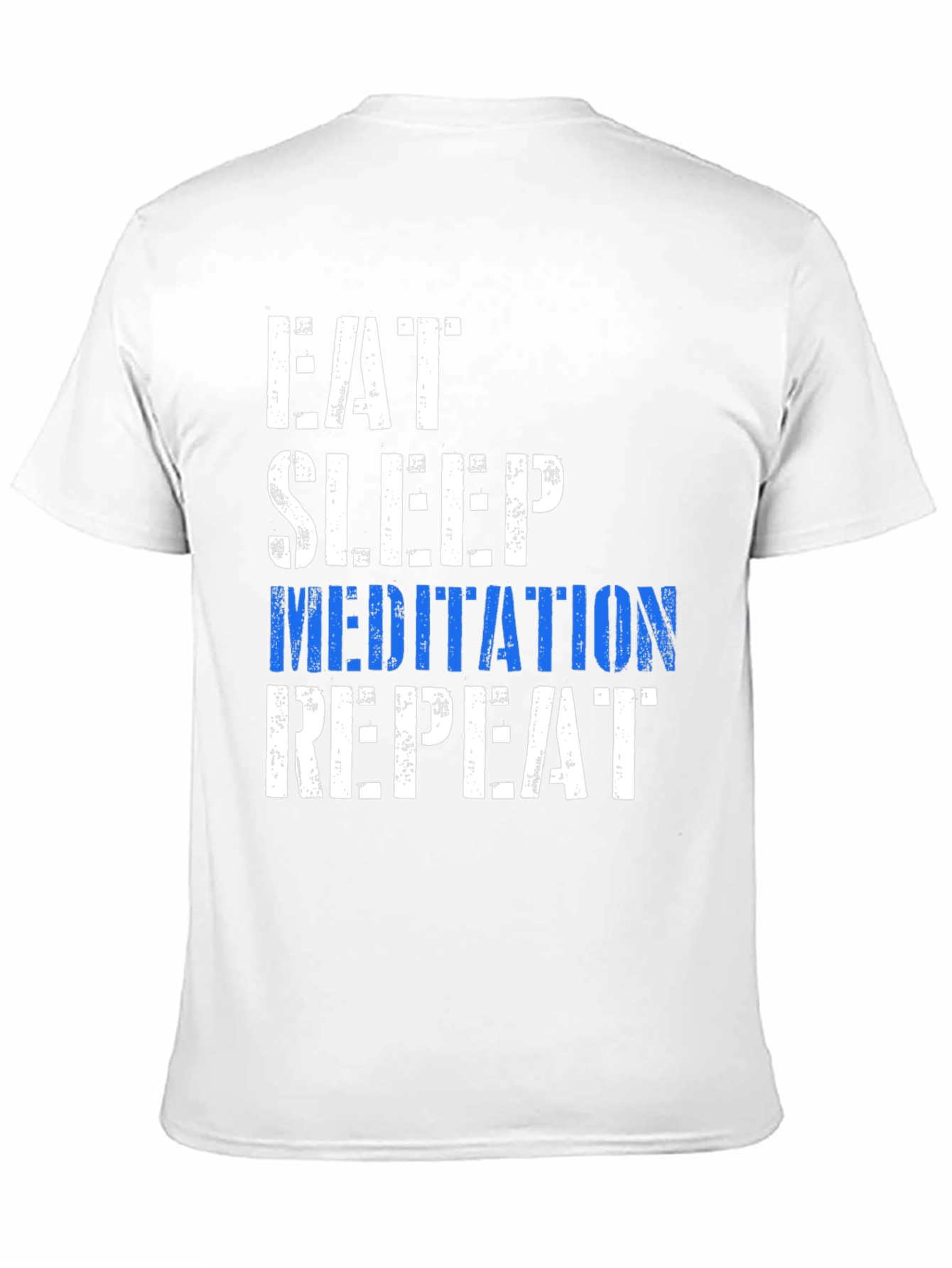 Black Eat Sleep Meditation Repeat Graphic T-Shirt view 11
