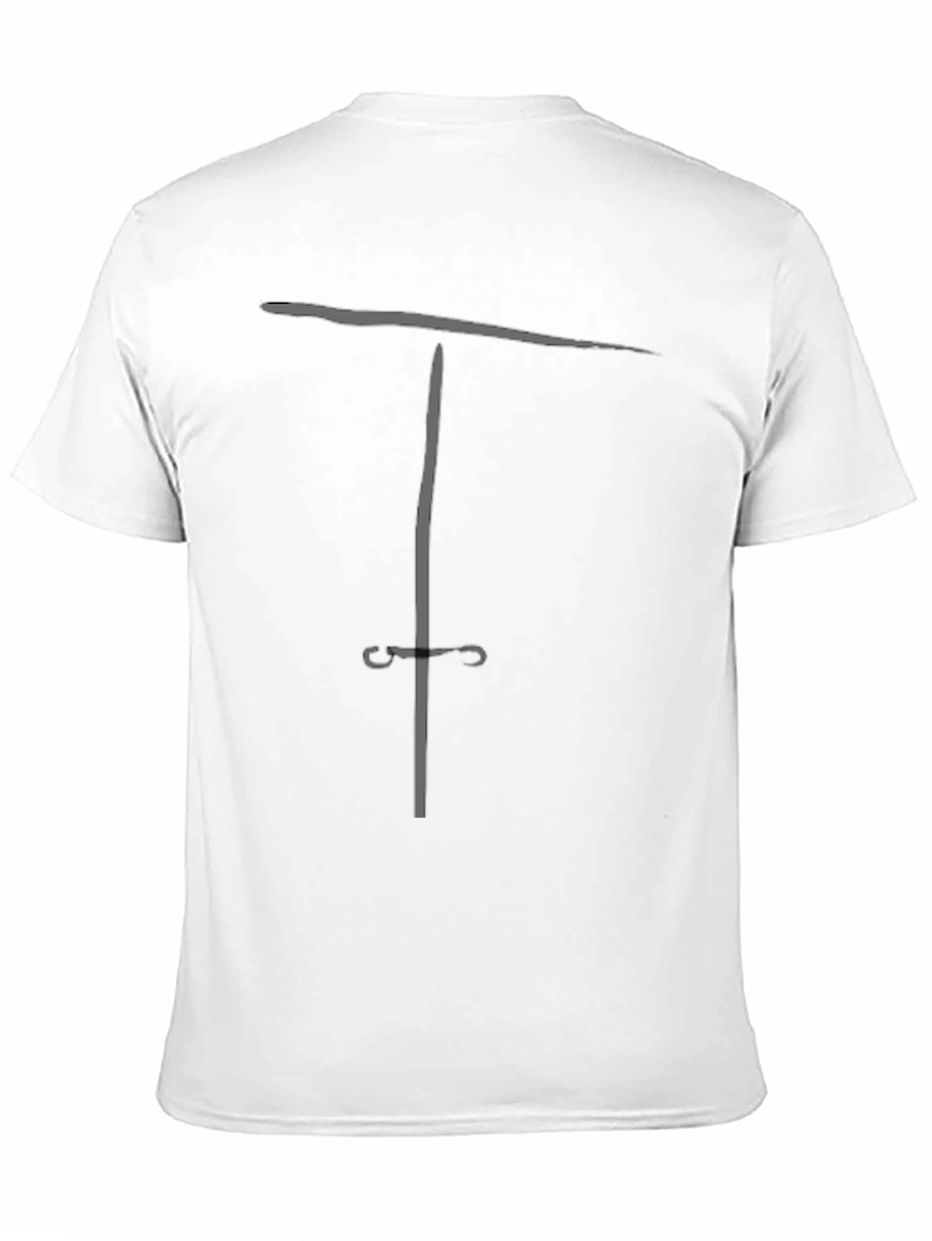 Black Minimalist Black T-Shirt with Symbol view 11