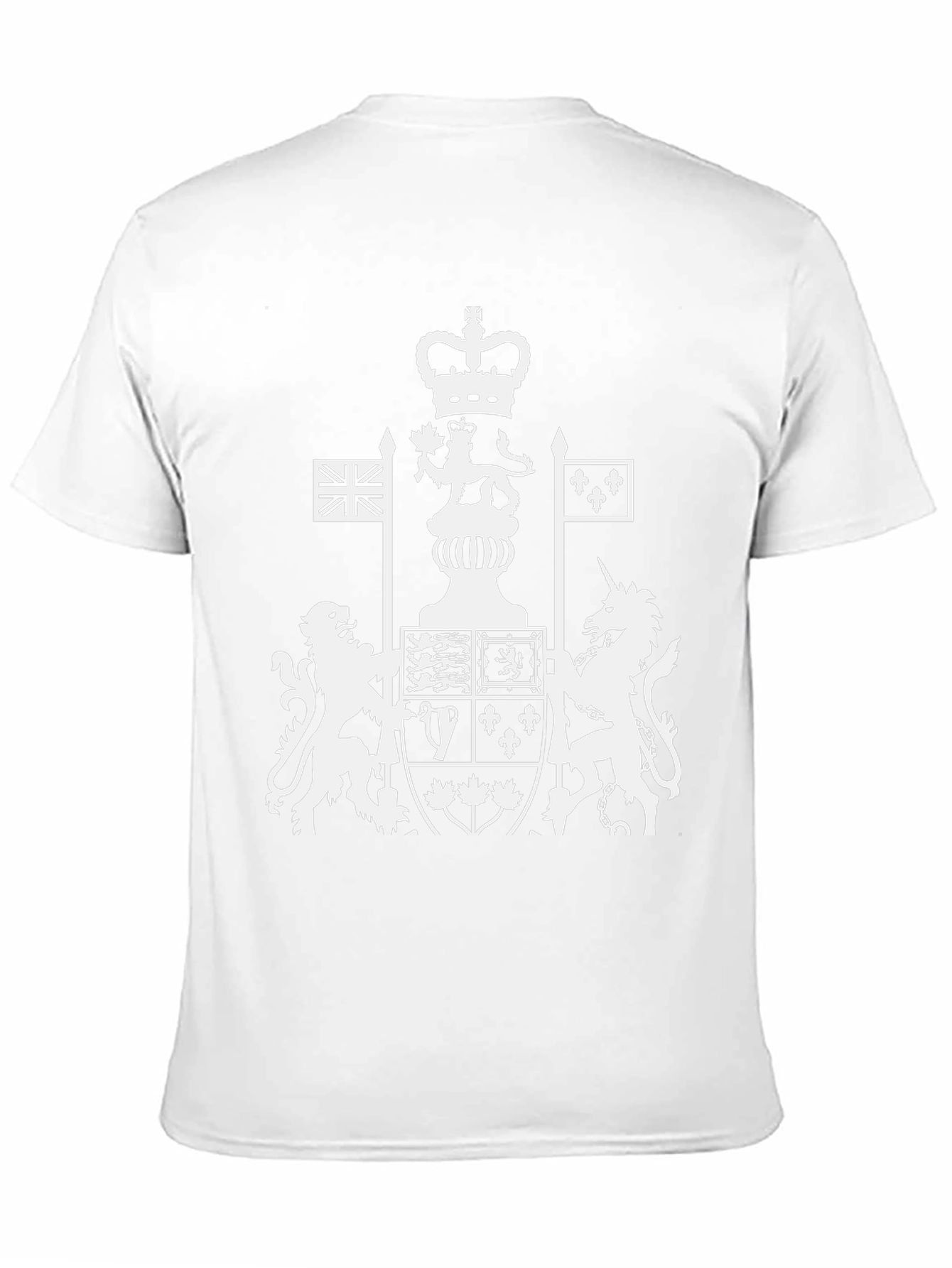 Black Black T-Shirt with White Royal Coat of Arms Graphic view 11