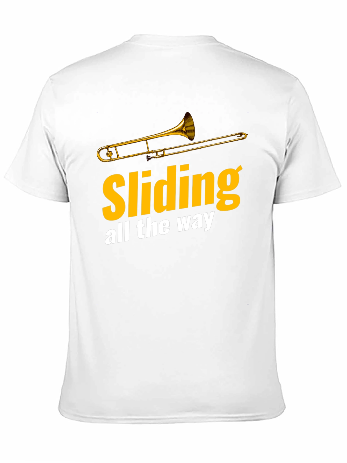 Black Sliding All The Way Trombone T-Shirt view 11