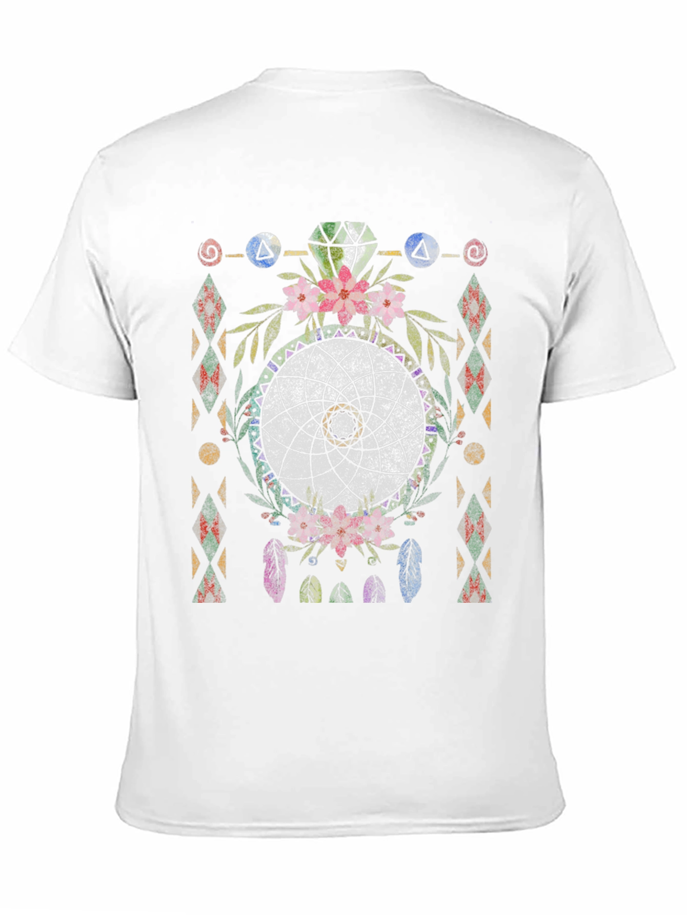 Black Boho Dreamcatcher Graphic Tee - Tribal Style view 11