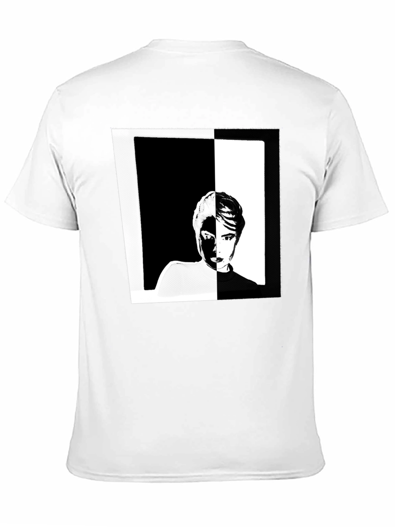 Black Abstract Face Graphic Black T-Shirt view 11