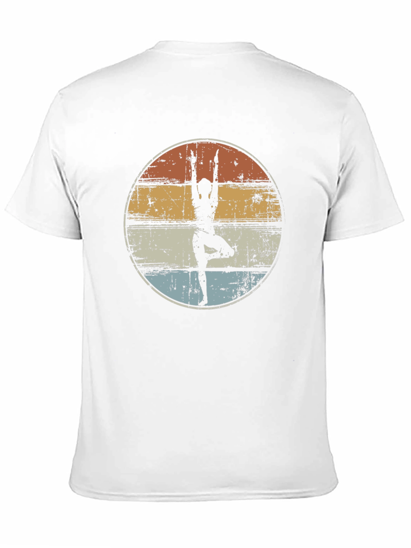 Black Yoga Silhouette Graphic Tee - Vintage Style view 11