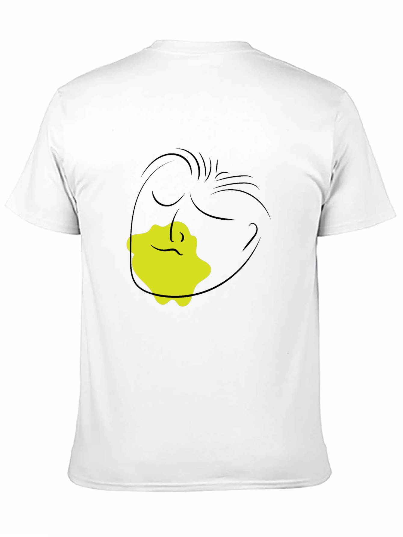 Black Abstract Face Graphic Tee - Modern Black T-Shirt view 11