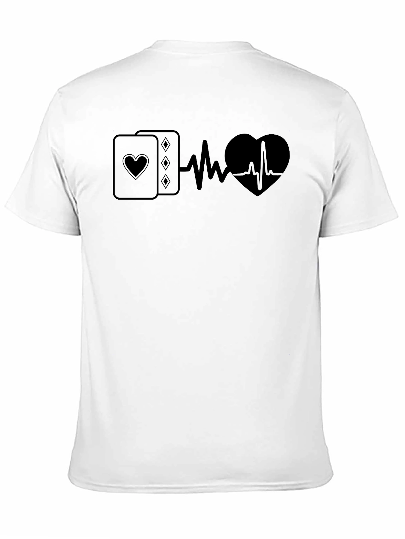 Black Poker Heartbeat T-Shirt - Ace Your Style! view 11