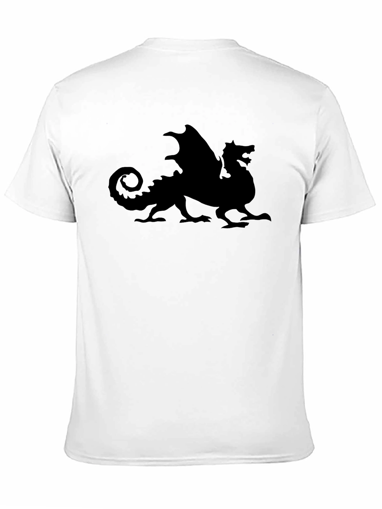 Black Dragon Silhouette Black T-Shirt view 11