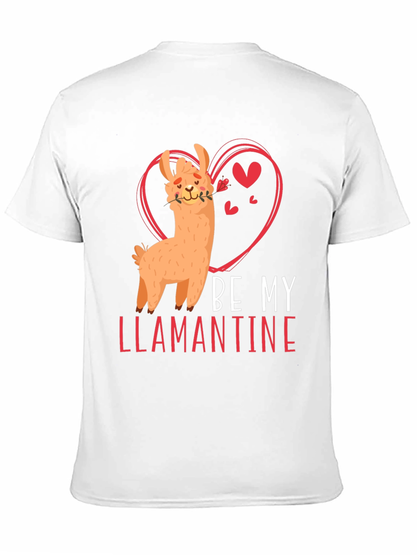 Black Be My Llamantine Black T-Shirt view 11