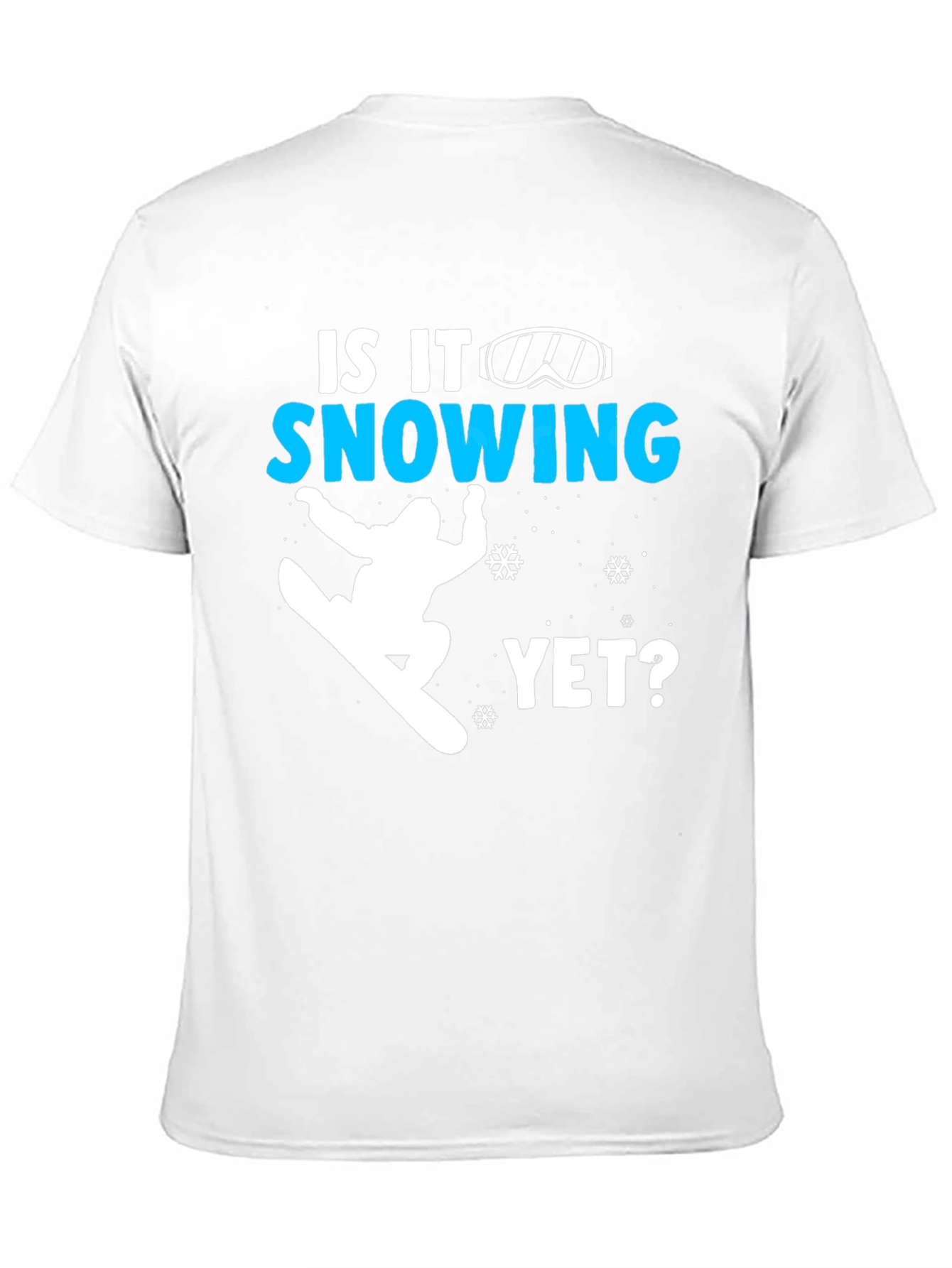 Black Snowboarding T-Shirt - Is It Snowing Yet? view 11