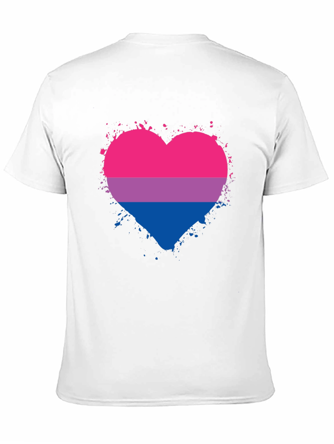 Black Bisexual Pride Heart Graphic T-Shirt view 11