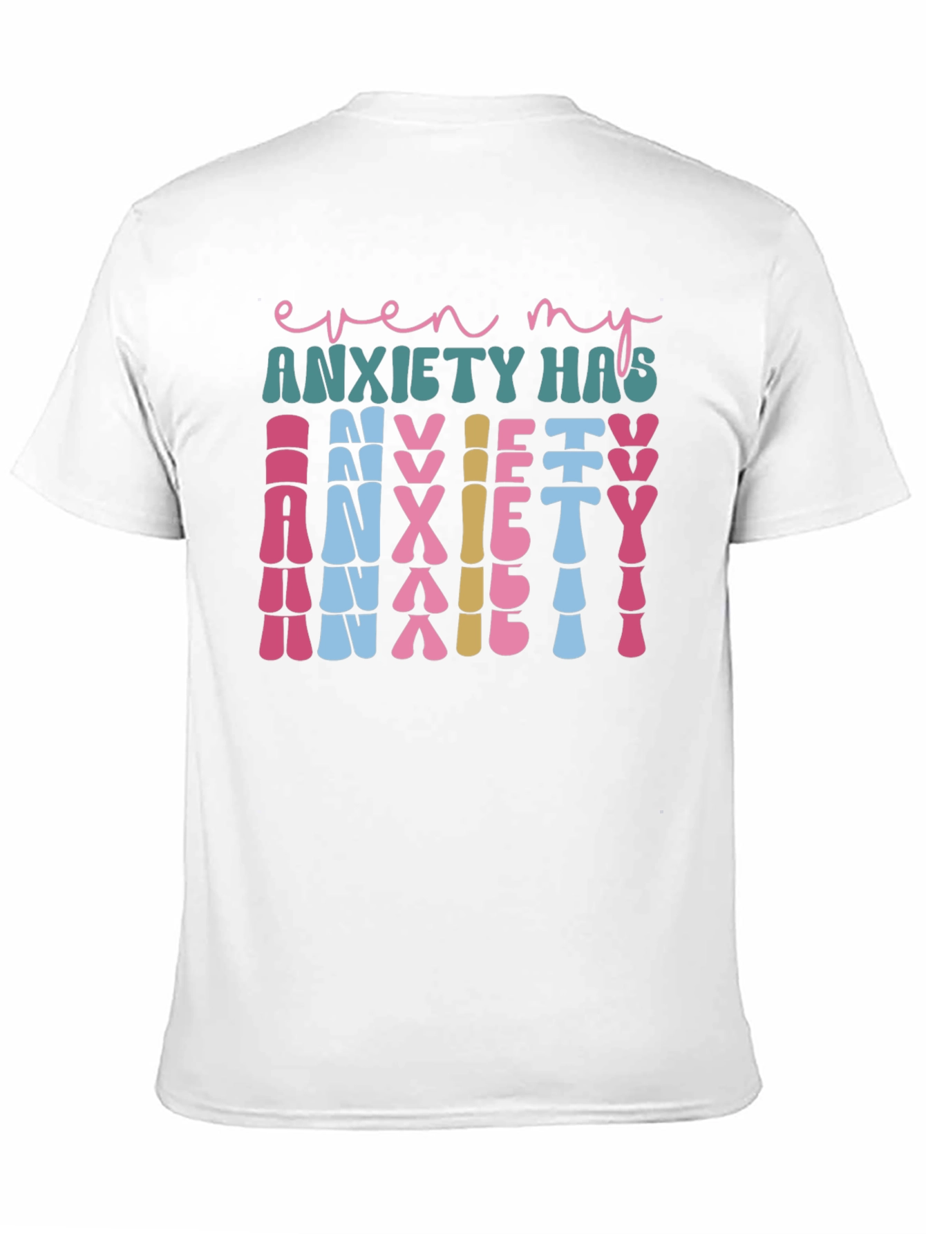 Black Anxiety Graphic Tee - Unique Statement Shirt view 11