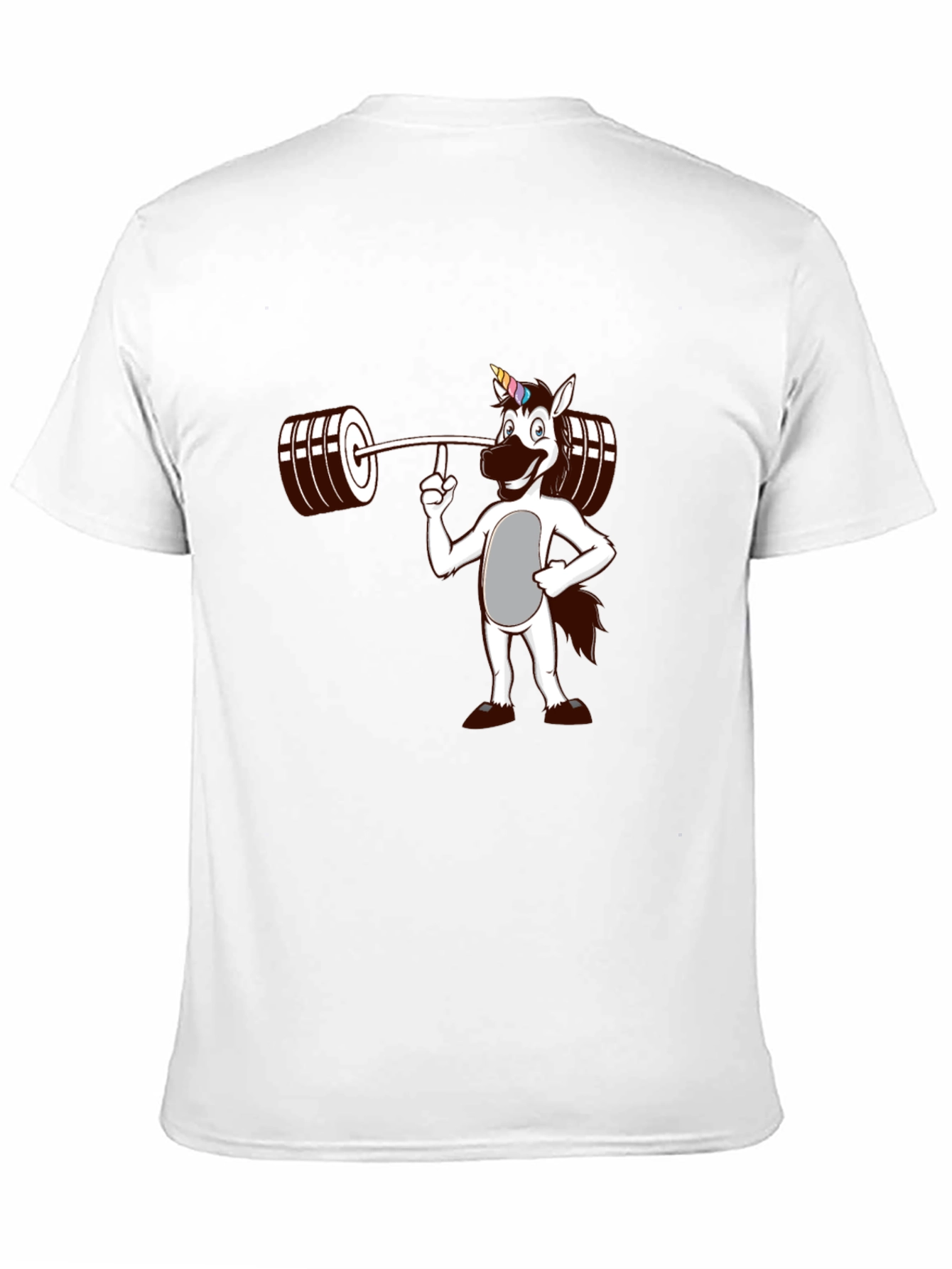 Black Unicorn Lifting Weights Graphic T-Shirt view 11