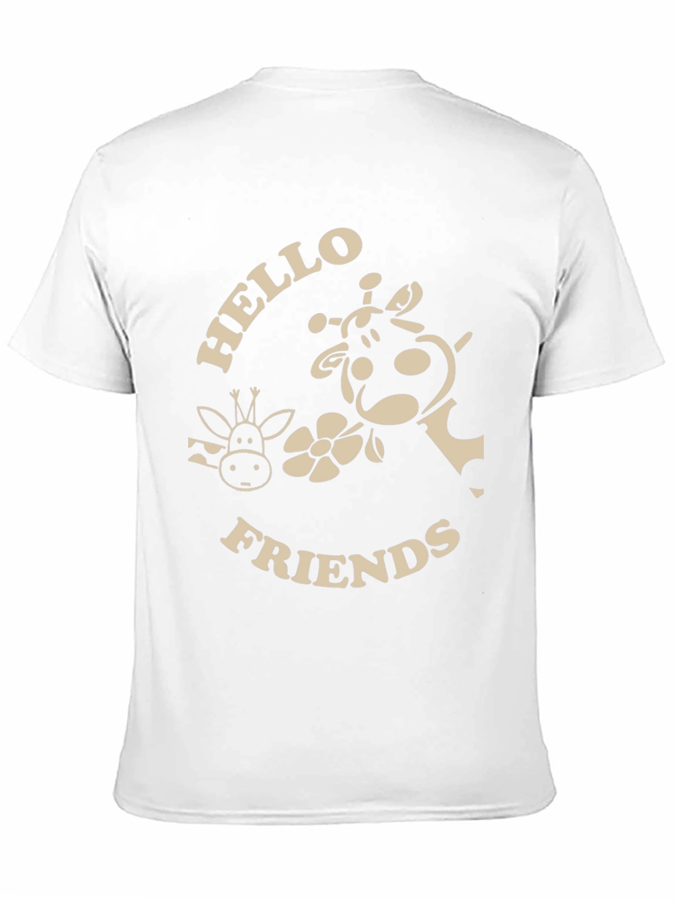 Black Hello Friends Giraffe Graphic T-Shirt view 11