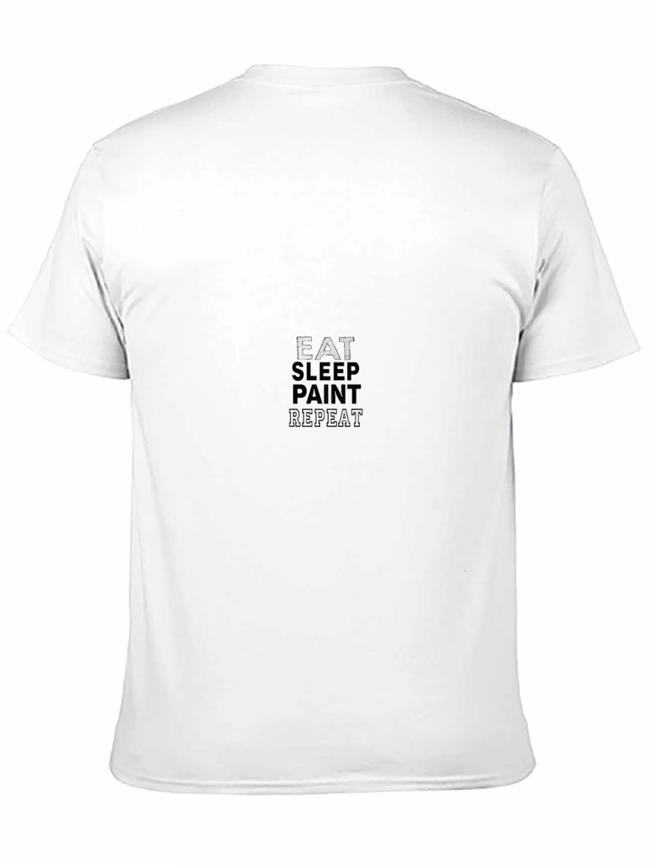 Black Eat Sleep Paint Repeat Black Graphic Tee view 11
