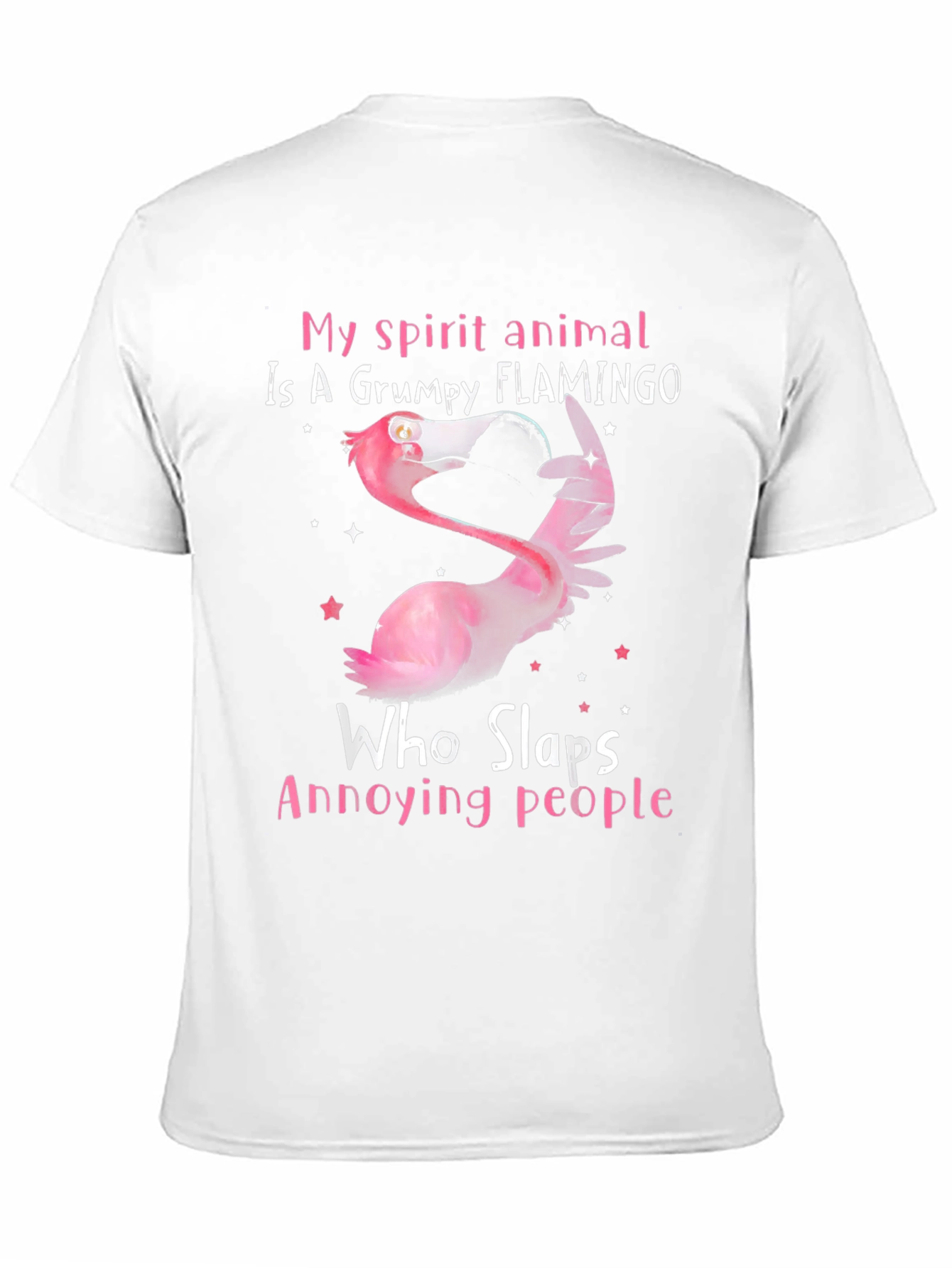 Black Grumpy Flamingo T-Shirt - Slap Annoying People Funny Tee view 11