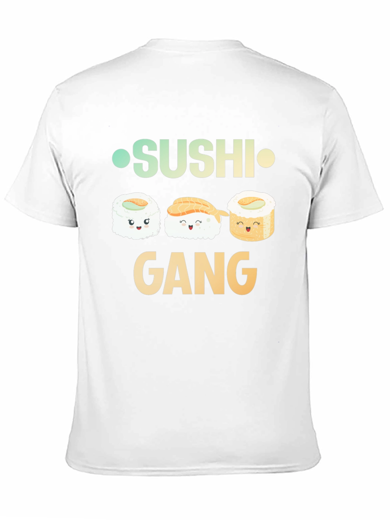 Black Sushi Gang Graphic T-Shirt - Black Crew Neck Tee view 11
