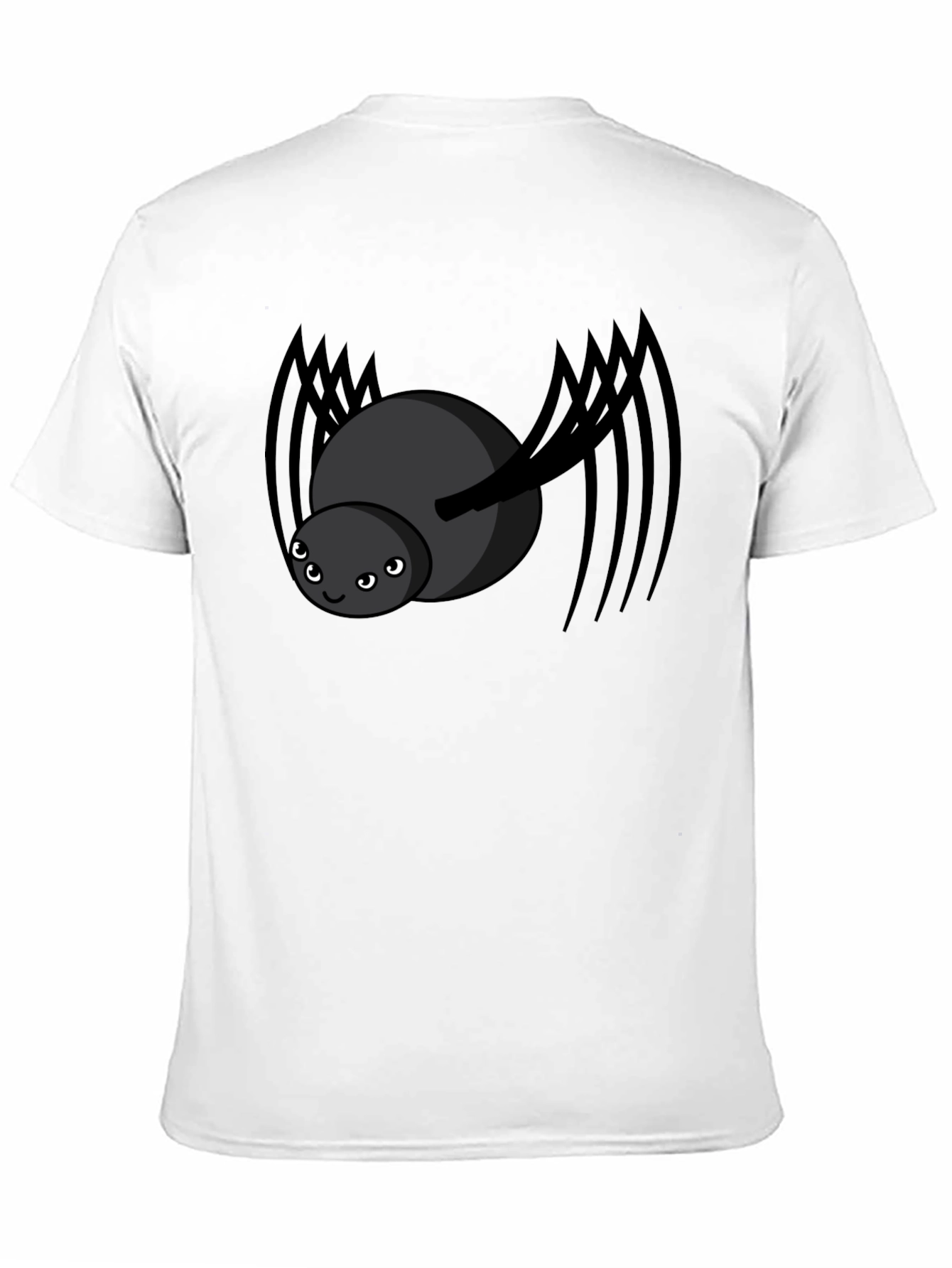 Black Cute Spider Graphic Black T-Shirt view 11