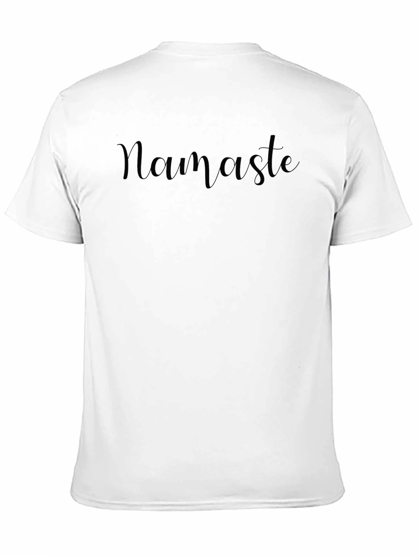 Black Namaste T-Shirt - Black Crew Neck Tee view 11