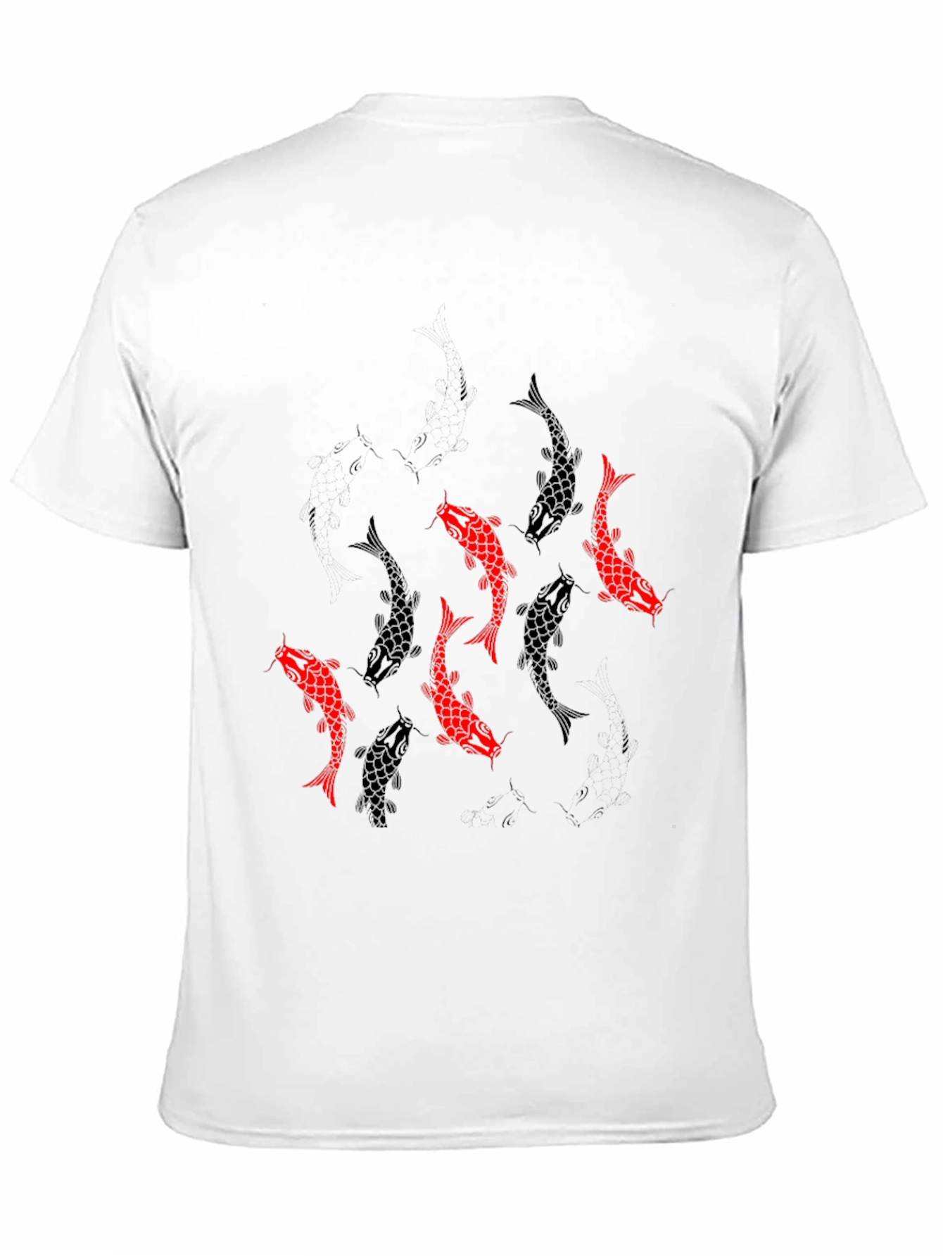 Black Koi Fish Graphic Tee - Black Cotton Blend view 11
