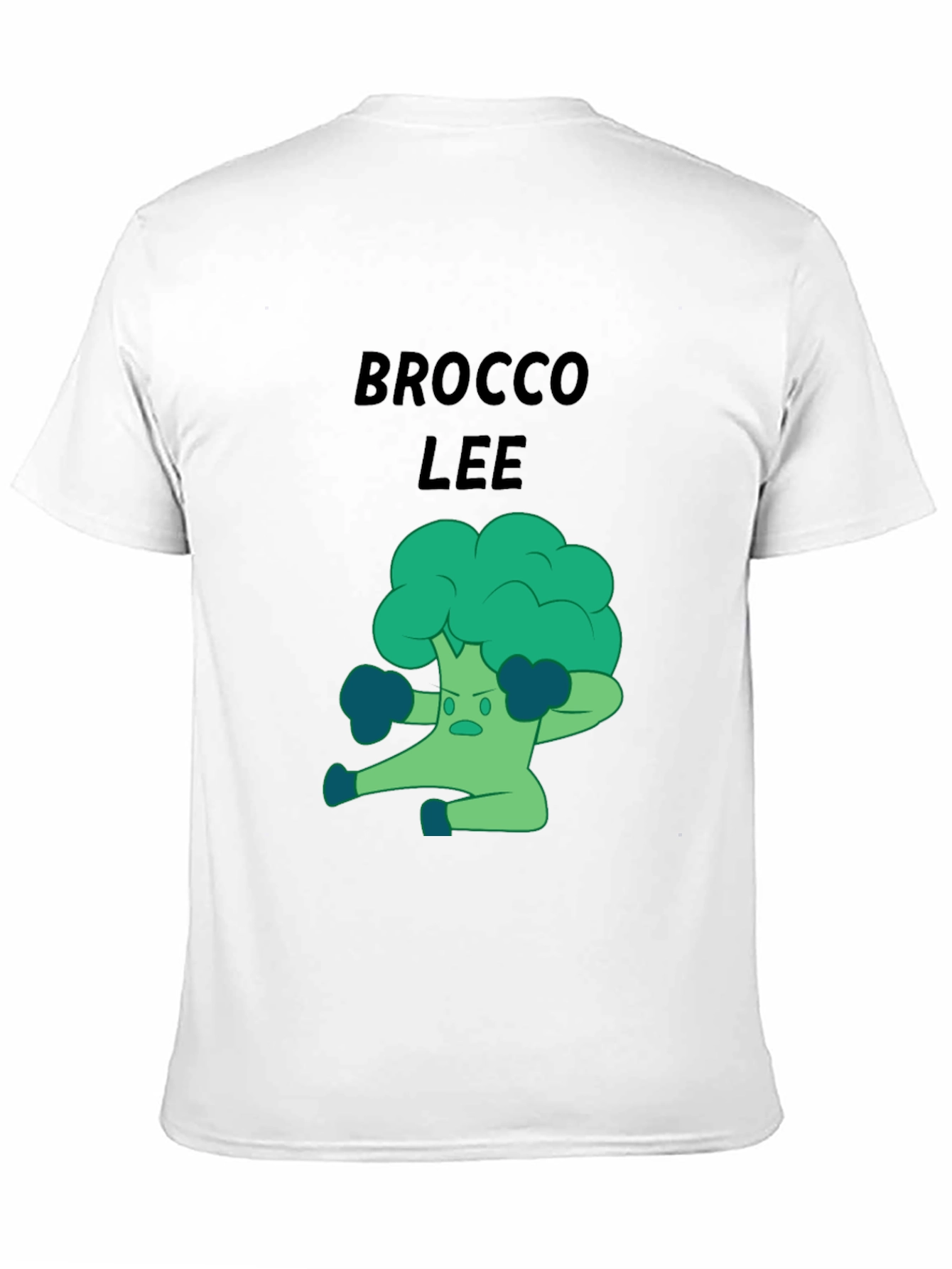 Black Brocco Lee T-Shirt - Funny Vegetable Boxer view 11
