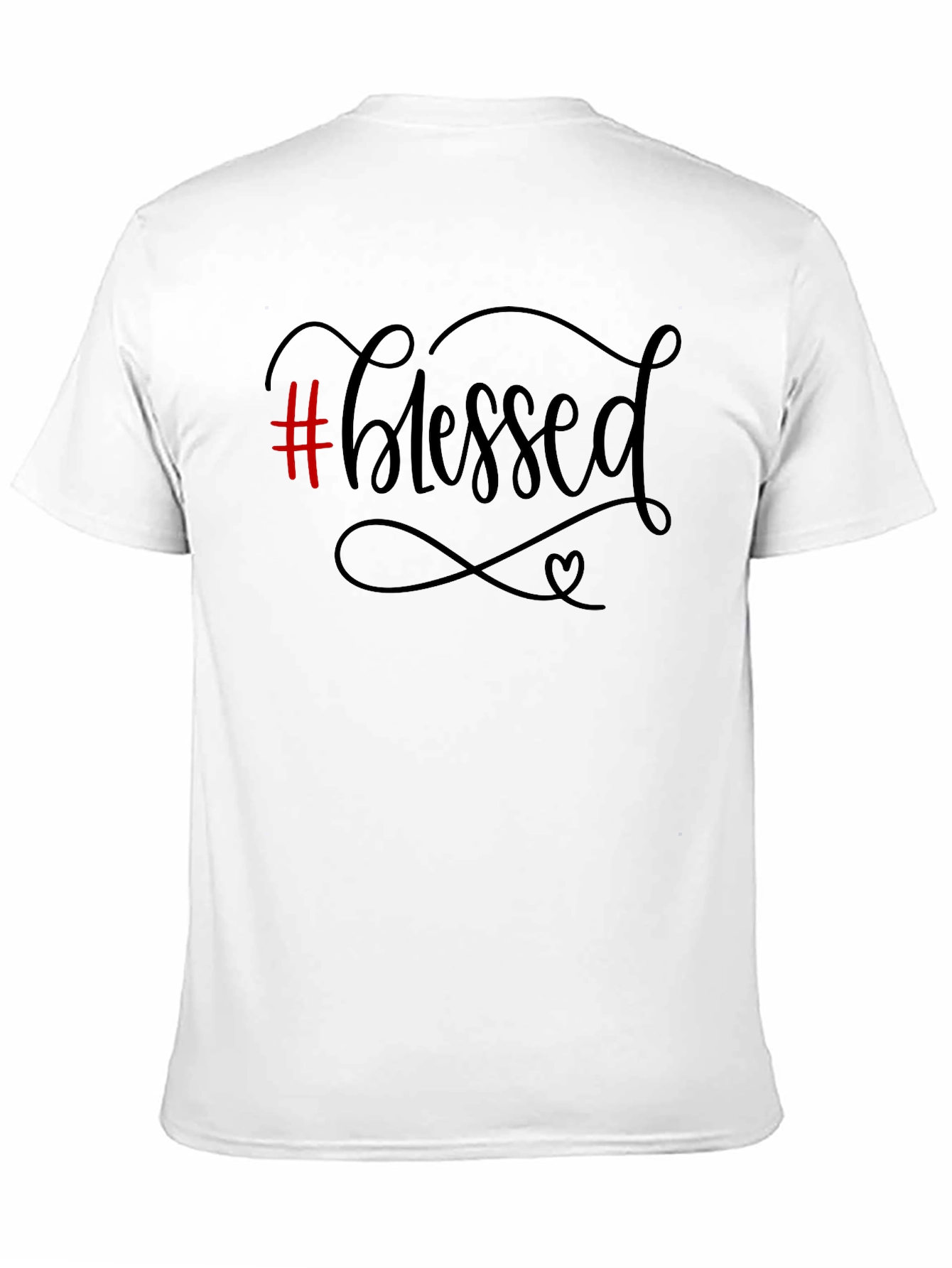 Black #Blessed Graphic Print Men's Black T-Shirt view 11