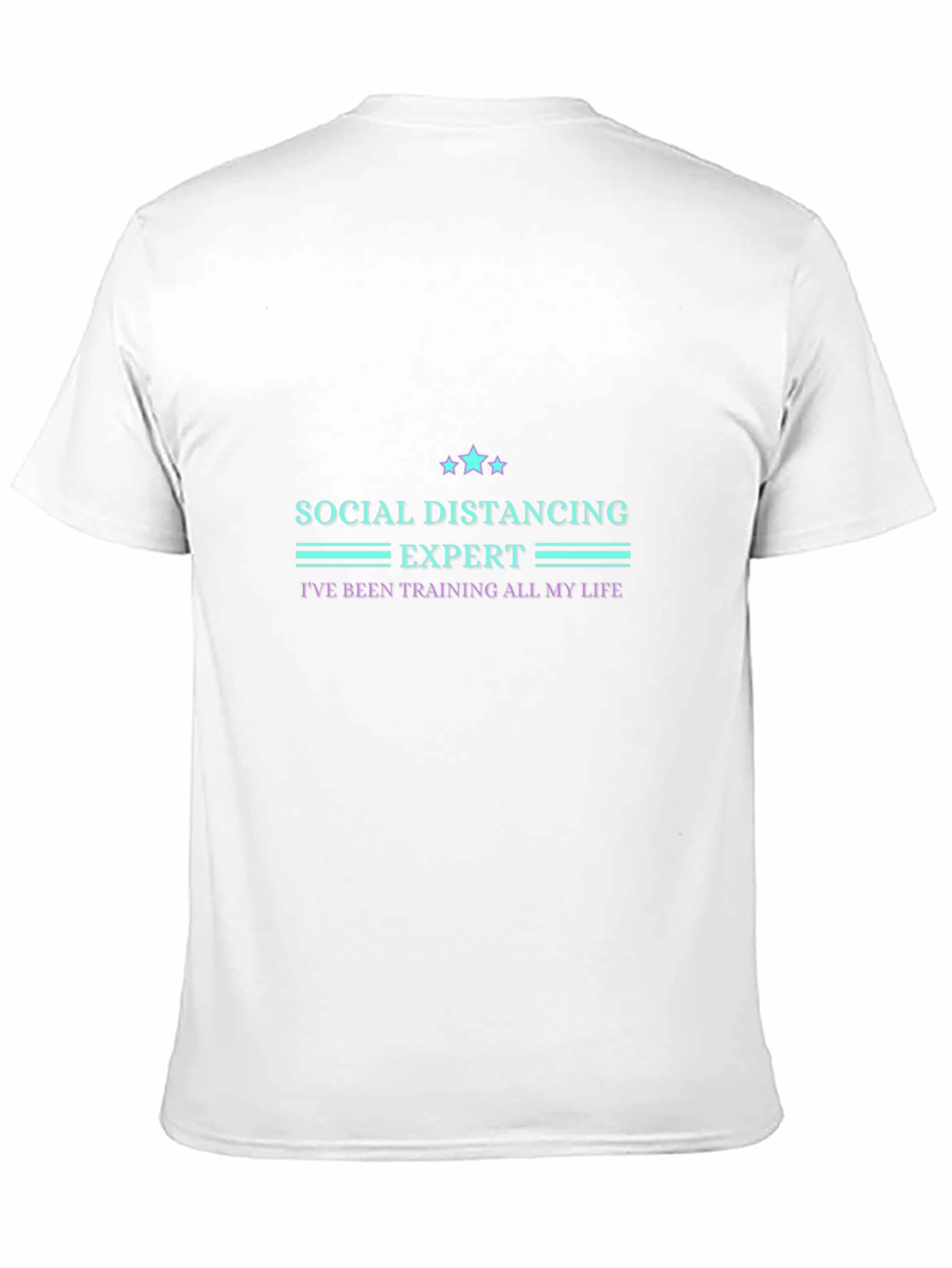 Black Social Distancing Expert T-Shirt view 11