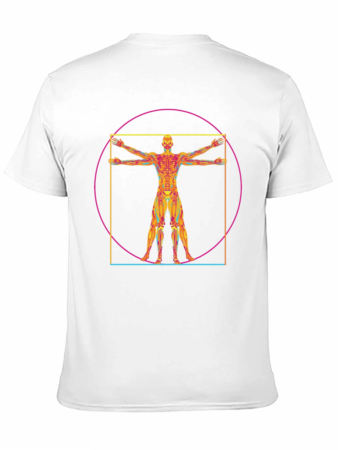 Black Vitruvian Man Anatomy T-Shirt - Artistic Design view 11