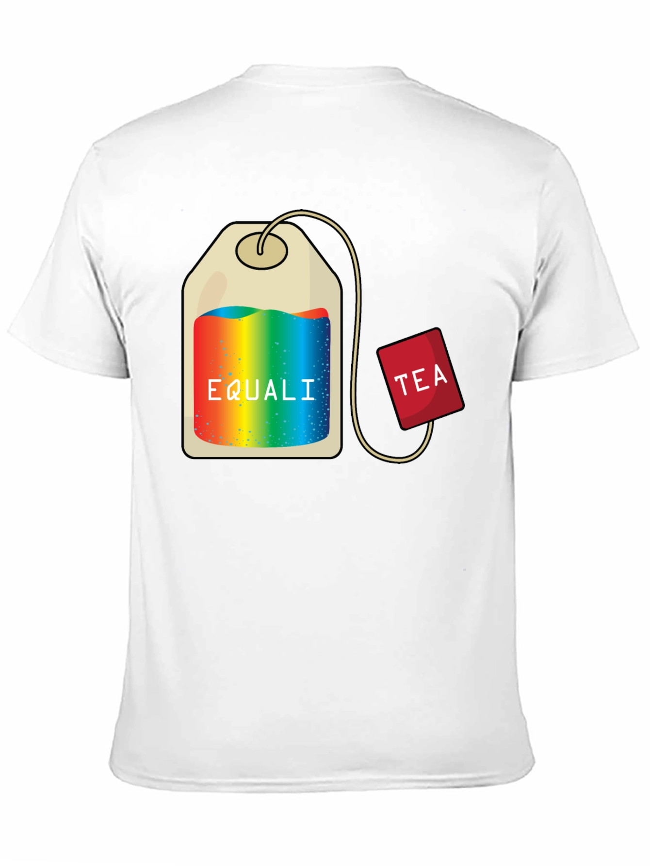 Black Equality Tea T-Shirt - Pride Rainbow Bag Tee view 11