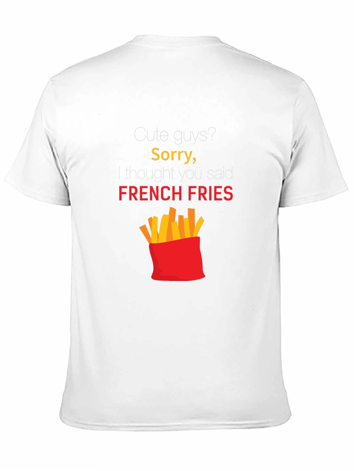Black Funny French Fries Graphic Tee - Unisex view 11