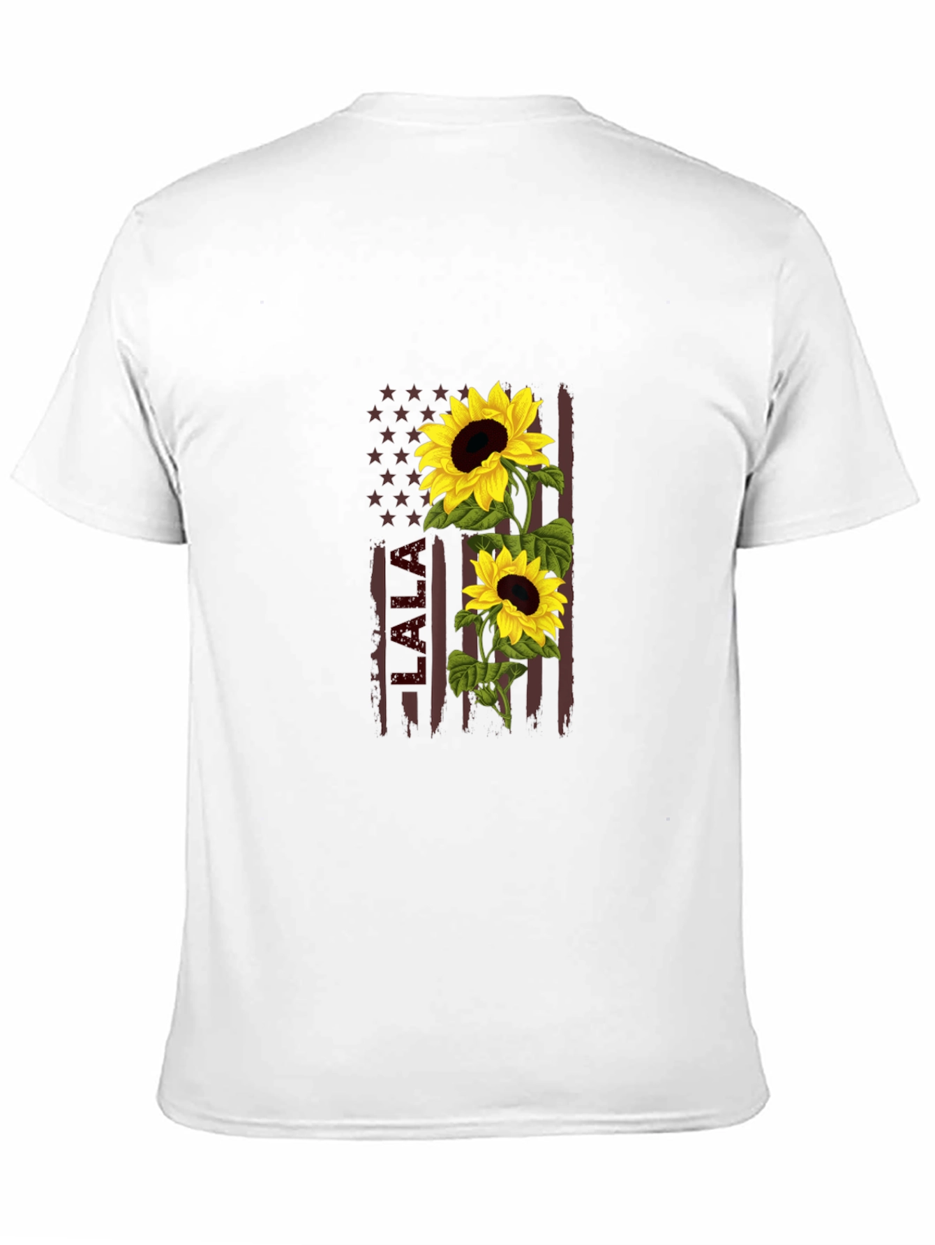 Black Sunflower American Flag Graphic Tee view 11