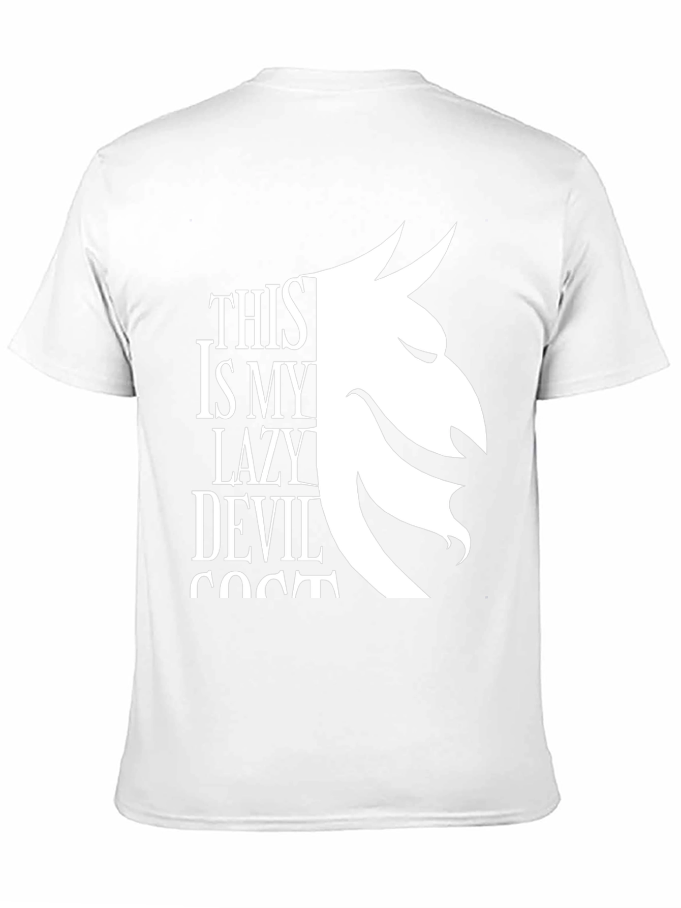 Black Lazy Devil Costume T-Shirt - Black Graphic Tee view 11