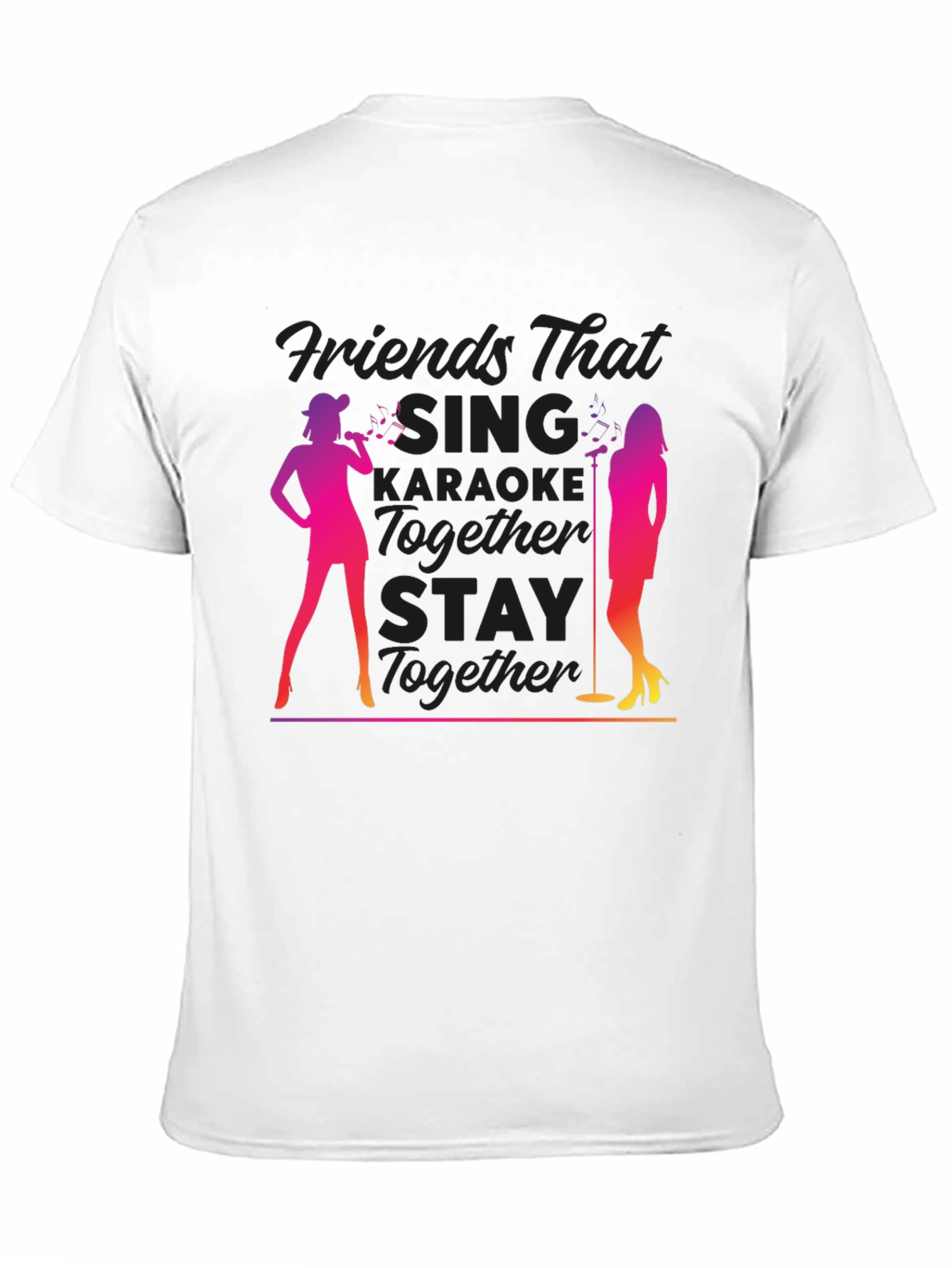 Black Karaoke Duo Black T-Shirt view 11