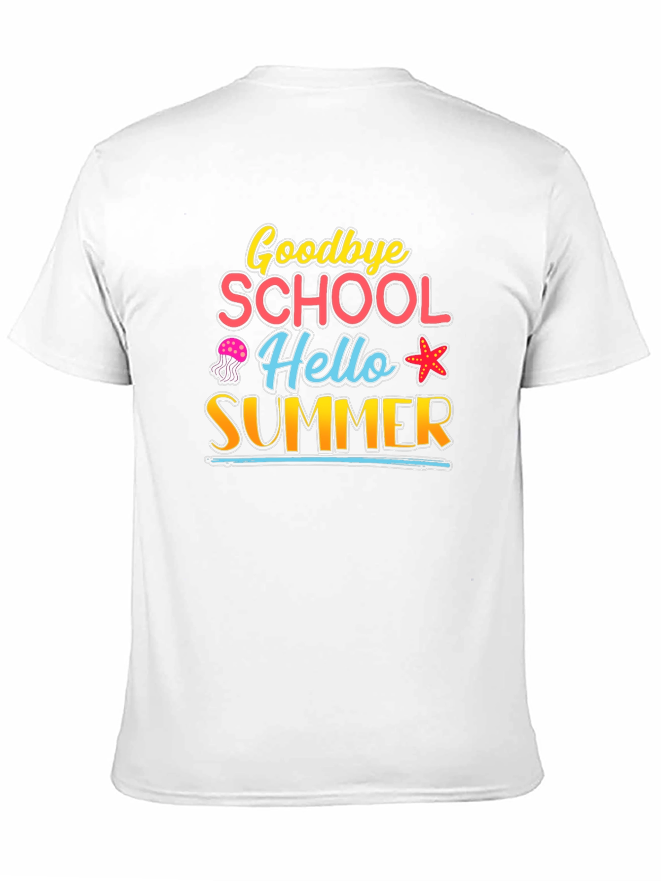 Black Goodbye School Hello Summer T-Shirt view 11