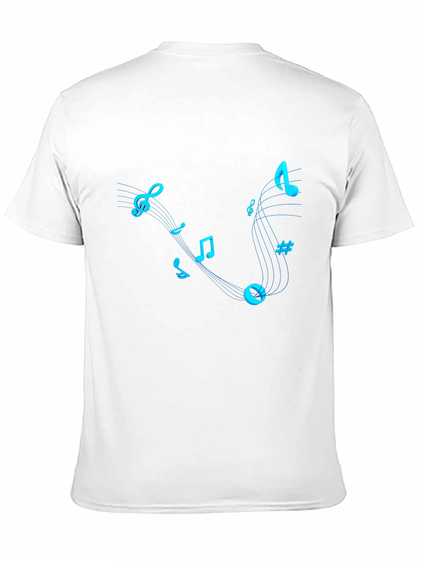 Black Musical Notes Graphic T-Shirt - Trendy Black Tee view 11