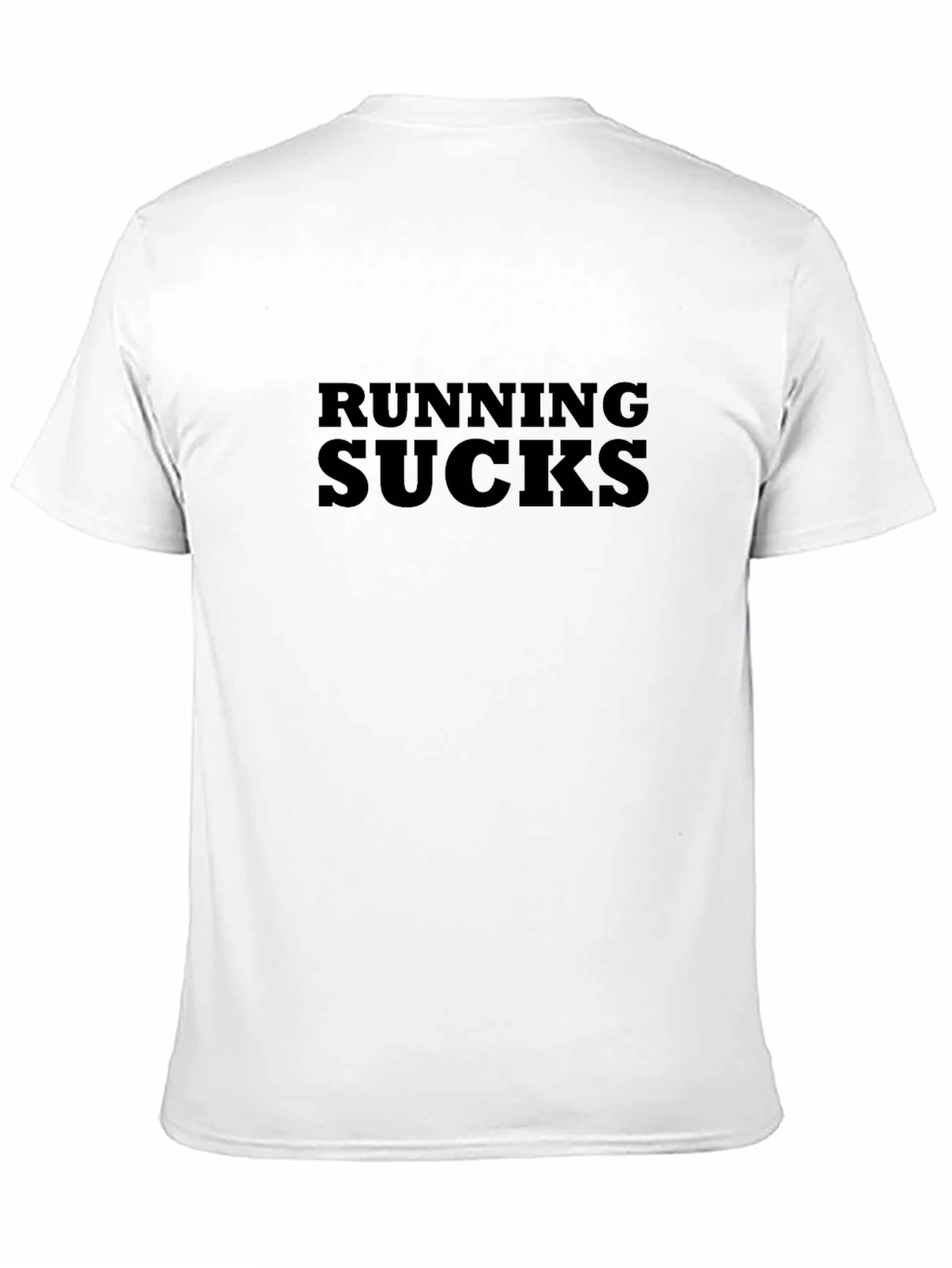 Black Running Sucks Black T-Shirt - Funny Workout Tee view 11