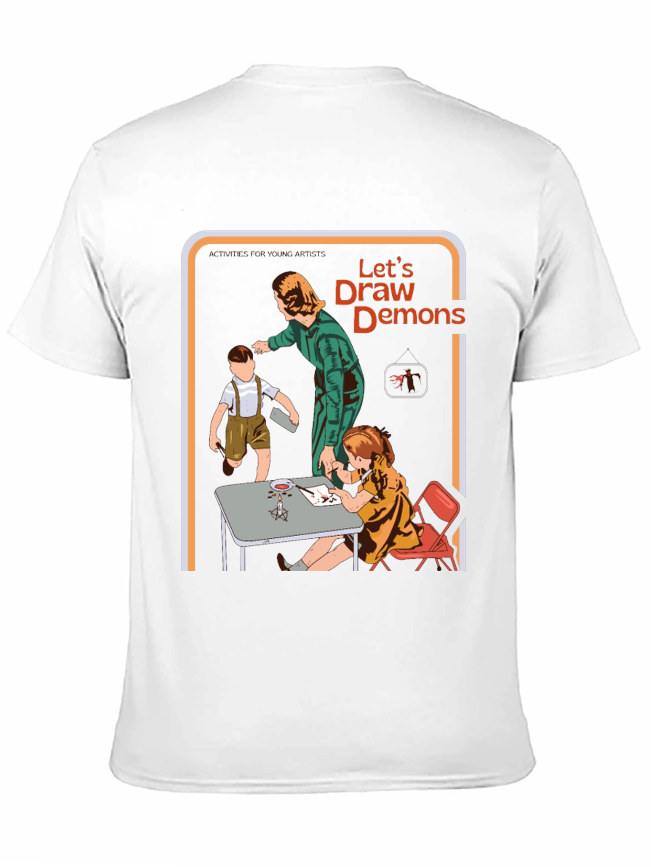 Black Let's Draw Demons Graphic Tee view 11