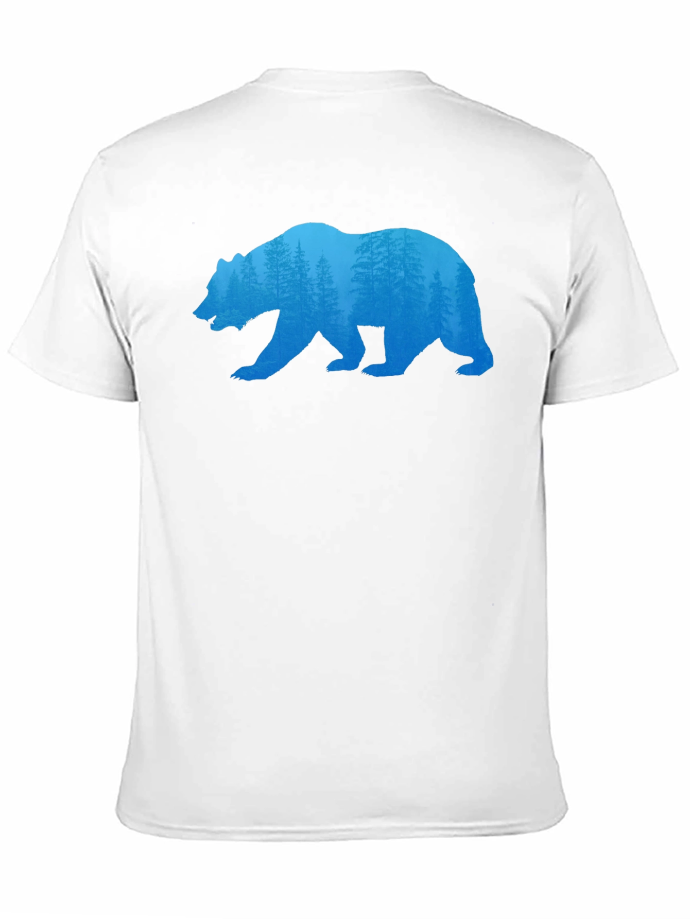 Black Bear Silhouette Forest Graphic Tee view 11