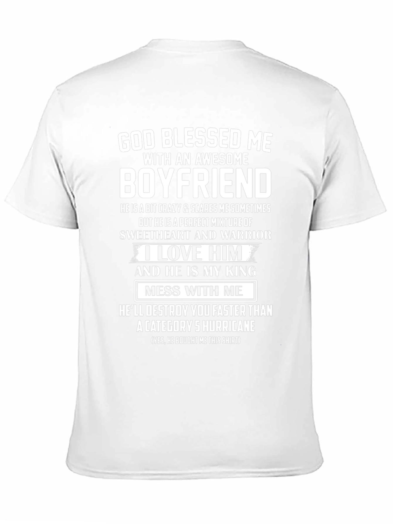 Black Awesome Boyfriend T-Shirt - Category 5 Hurricane view 11